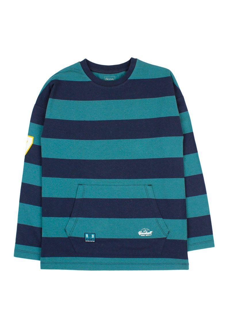 Polera jr niño listada stronger 327-0