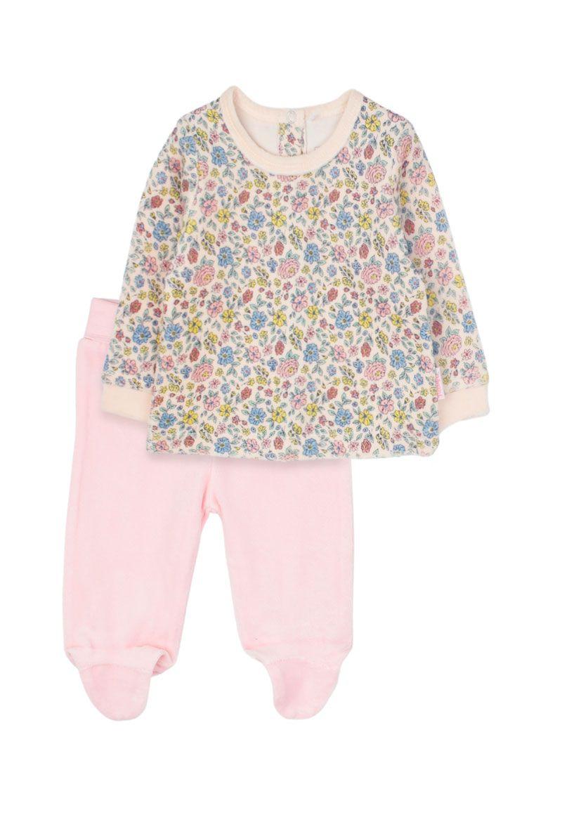 Conjunto newborn niña plush cute garden 123-0