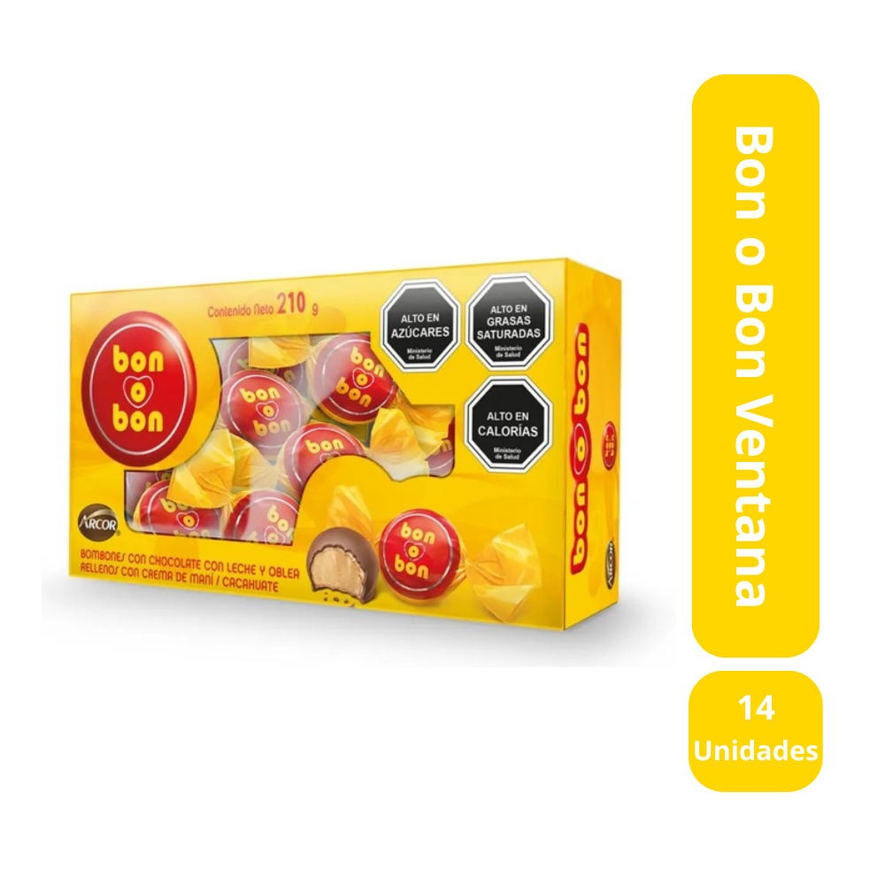 Arcor Caja Bon o Bon Leche 14 unidades 210 gr-0