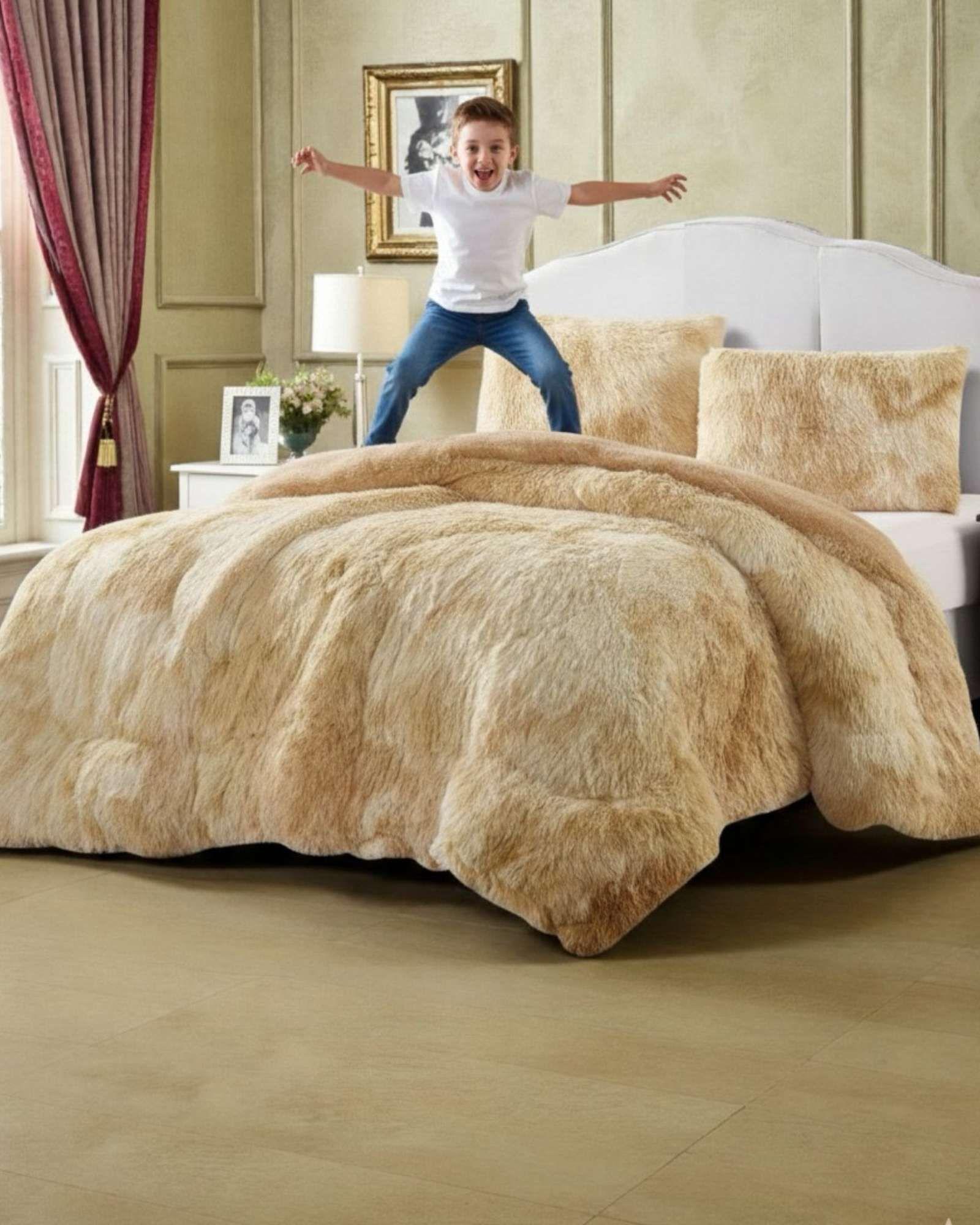 Cubrecama Otoño Invierno Chiporro Peludo Premium 2 Plazas  A75-4