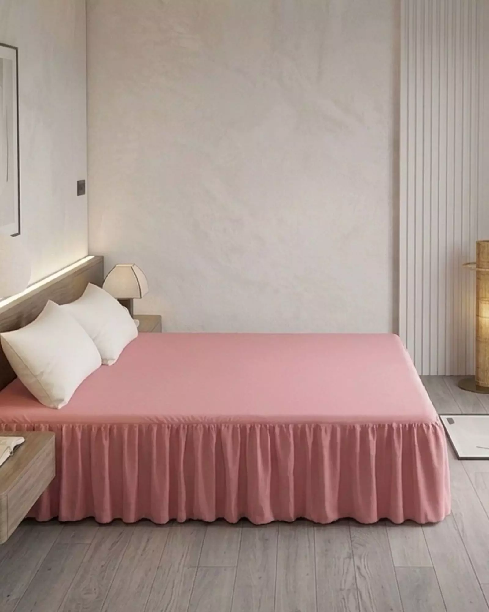 Faldón de Cama Estilo Moderno y Ajuste Perfecto Plaza y Media 105X200 CM A01-2