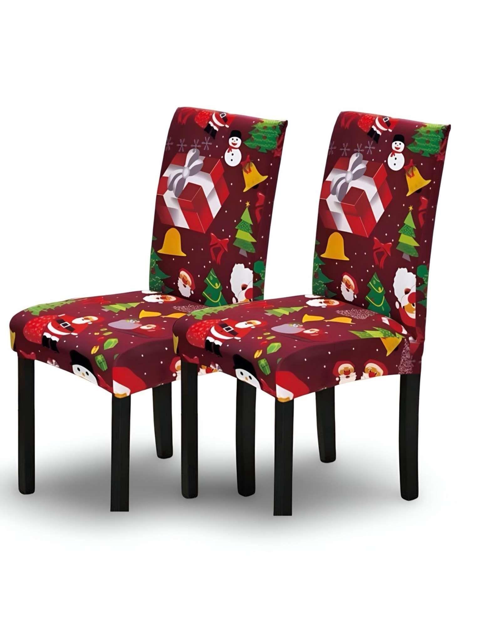 SET DE 6 FUNDAS PARA SILLAS DISEÑO NAVIDAD R03-2