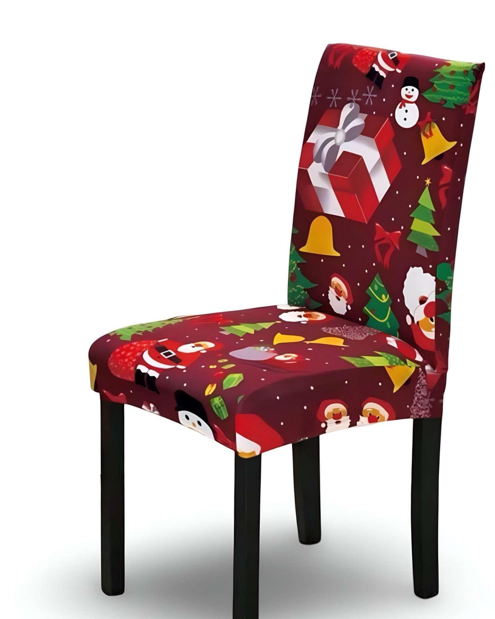 SET DE 6 FUNDAS PARA SILLAS DISEÑO NAVIDAD R03-3