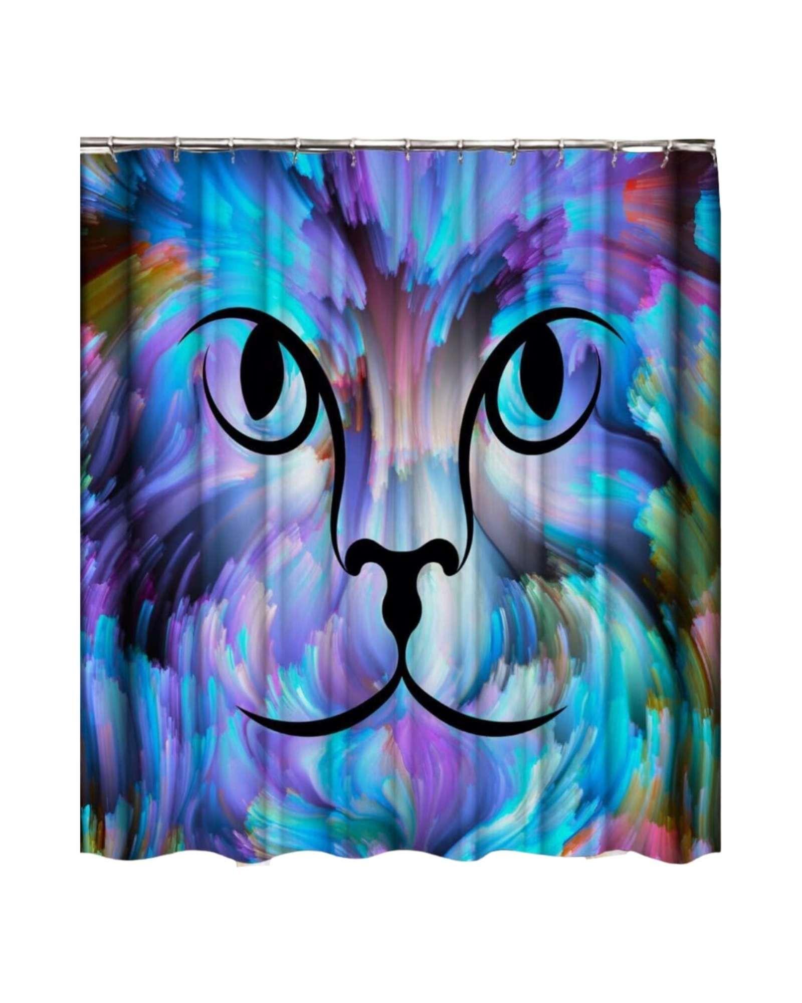 Juego de Cortina de Baño Tela Género + Forro Impermeable T41-4