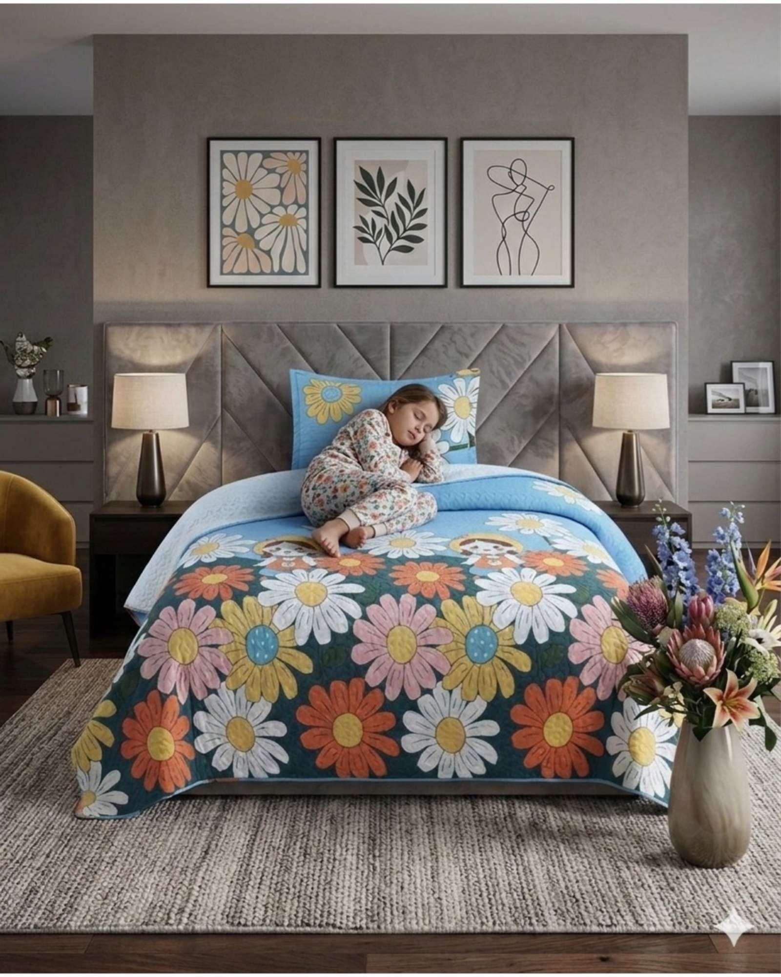 CUBRECAMA QUILT SHERPA PLAZA Y MEDIA 180 X 230 CM A15-2