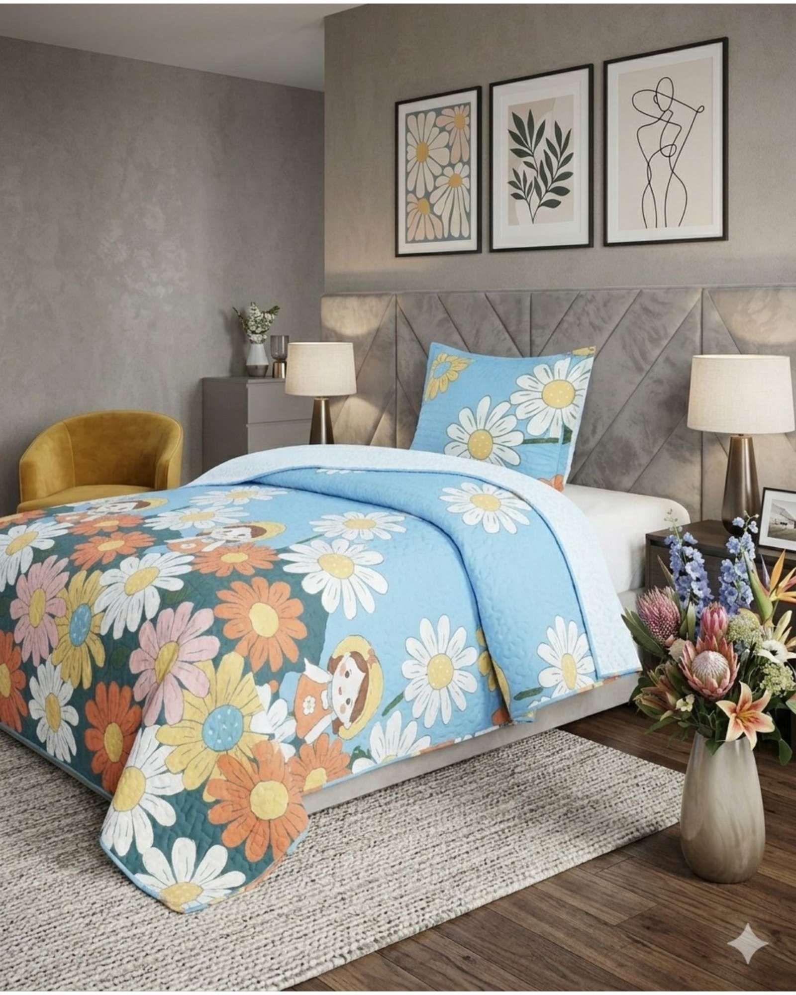 CUBRECAMA QUILT SHERPA PLAZA Y MEDIA 180 X 230 CM A15-3