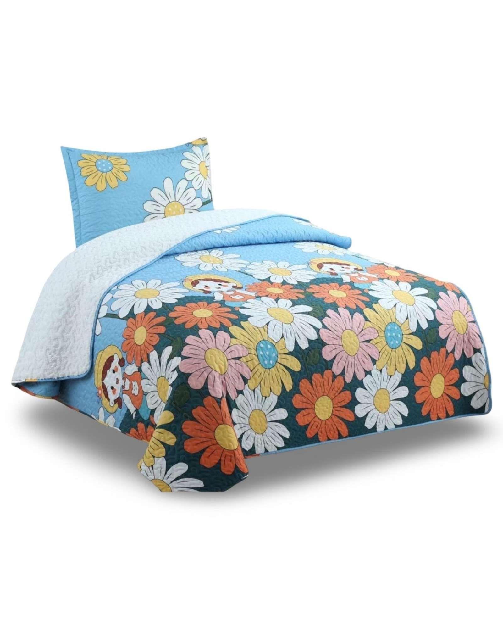 CUBRECAMA QUILT SHERPA PLAZA Y MEDIA 180 X 230 CM A15-4