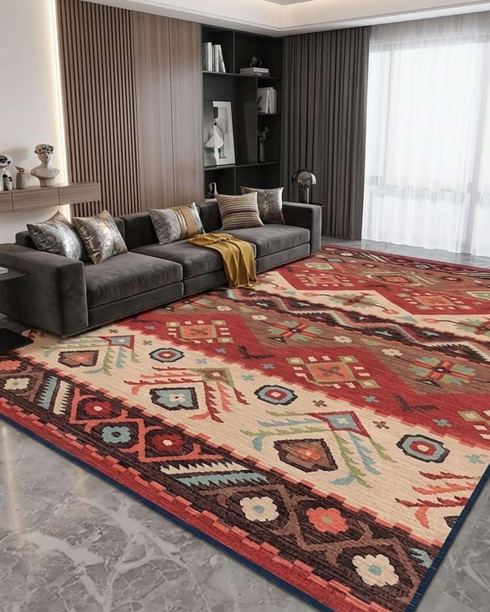 ALFOMBRA PARA LIVING ANTIDESLIZANTE CON DISEÑOS CONTEMPORANEOS -3