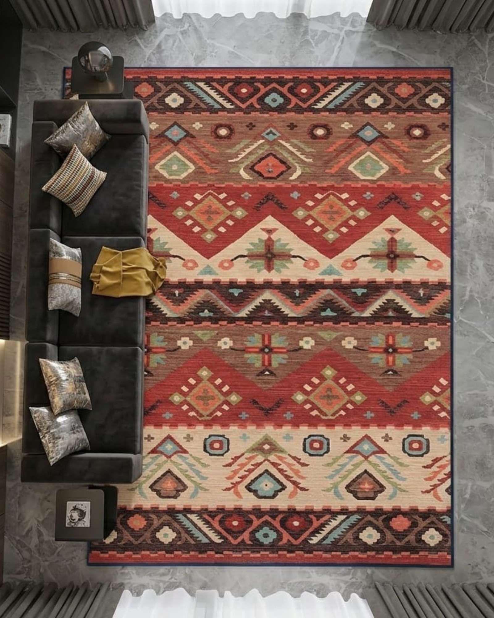 ALFOMBRA PARA LIVING ANTIDESLIZANTE CON DISEÑOS CONTEMPORANEOS -4