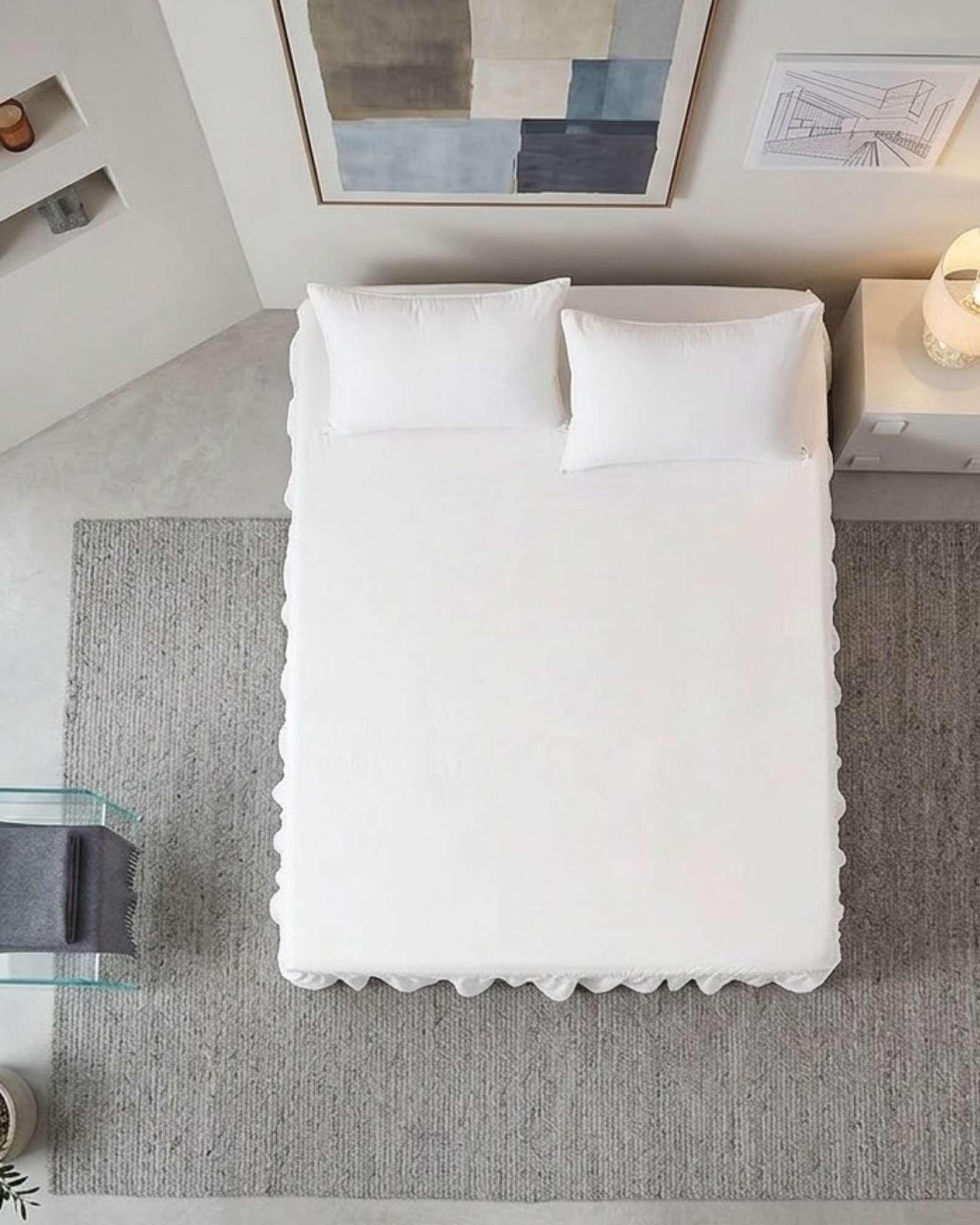 Faldón de Cama Estilo Moderno y Ajuste Perfecto 2 Plazas 150X200 CM A07-4