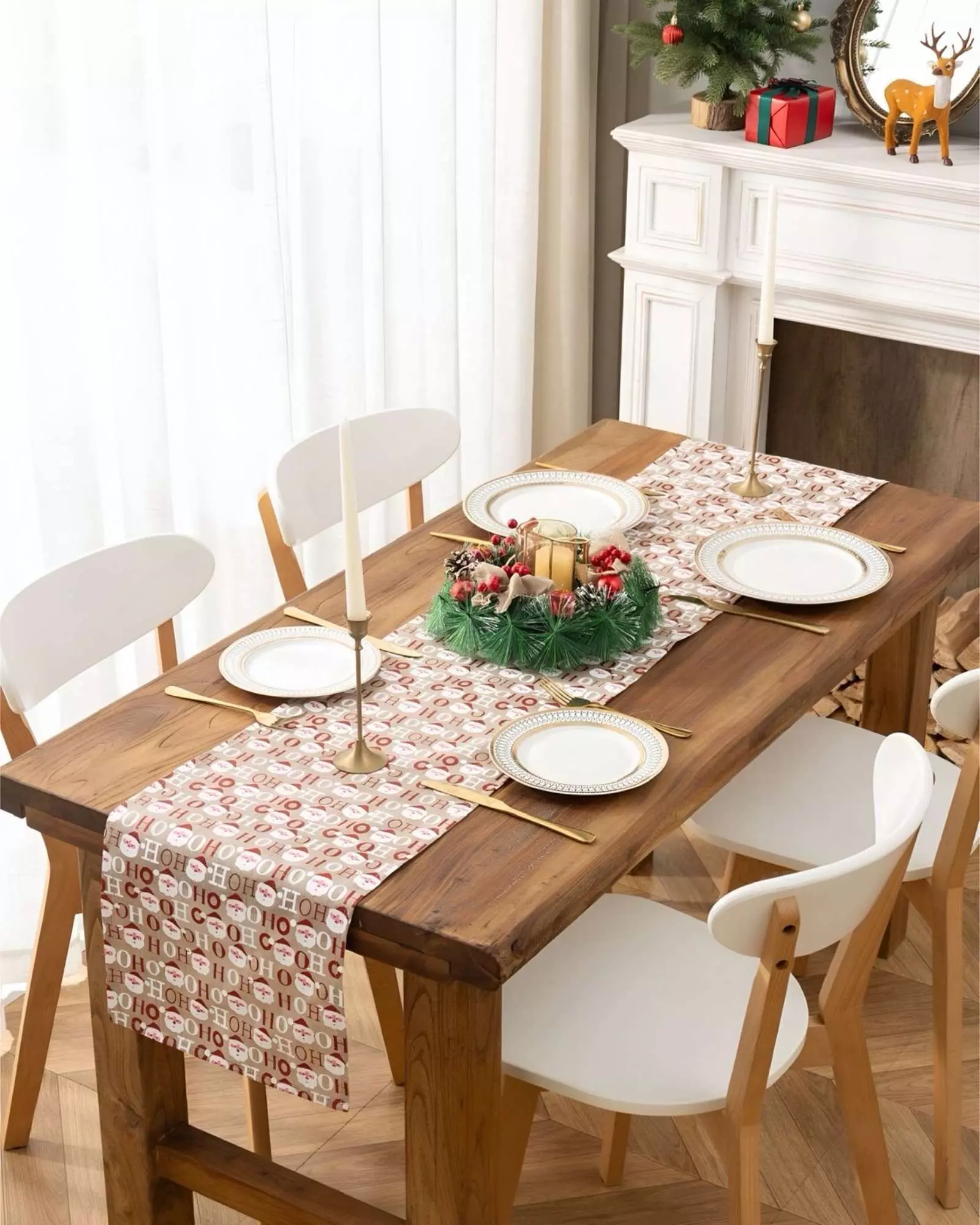 Mantel Camino de mesa diseño navidad lino 30 x 180 cm 13-2