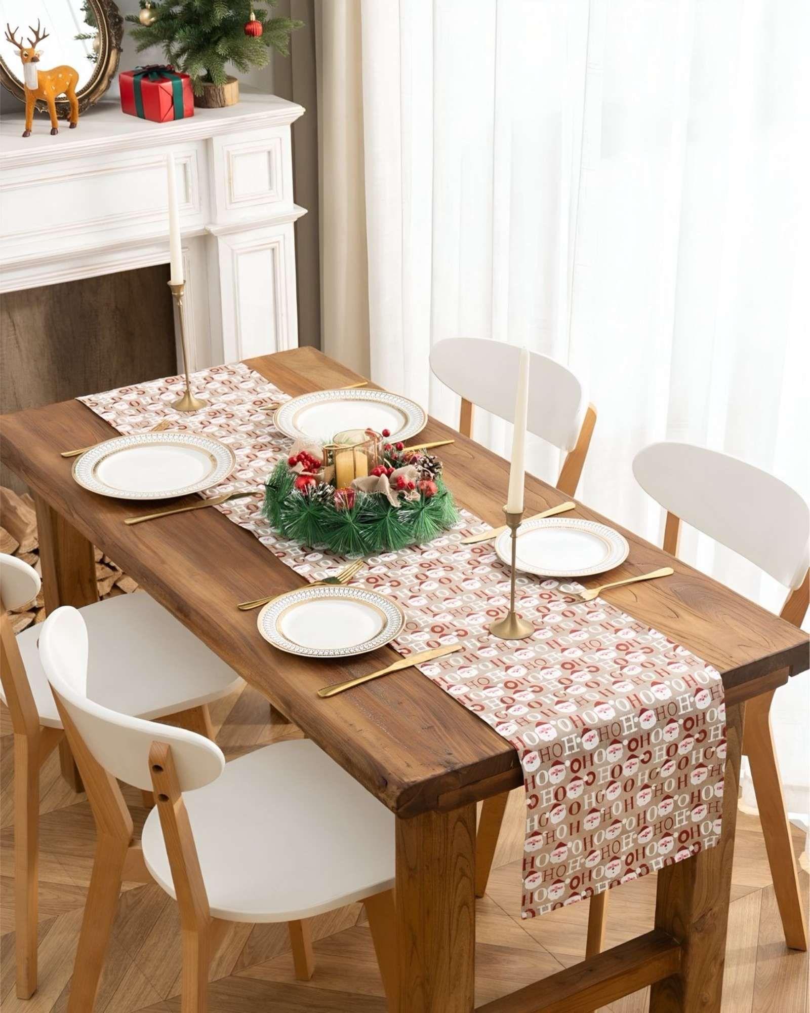 Mantel Camino de mesa diseño navidad lino 30 x 180 cm 13-3