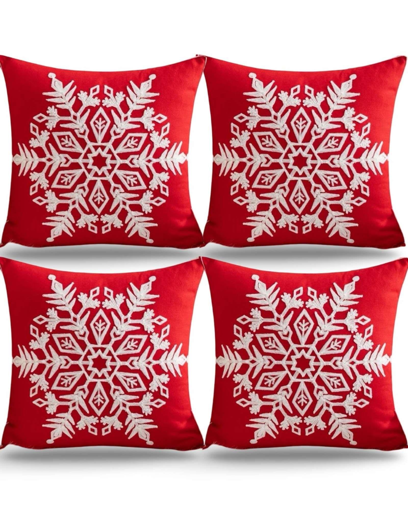 JUEGO DE 4 FUNDAS DE COJIN PARA NAVIDAD K16-0
