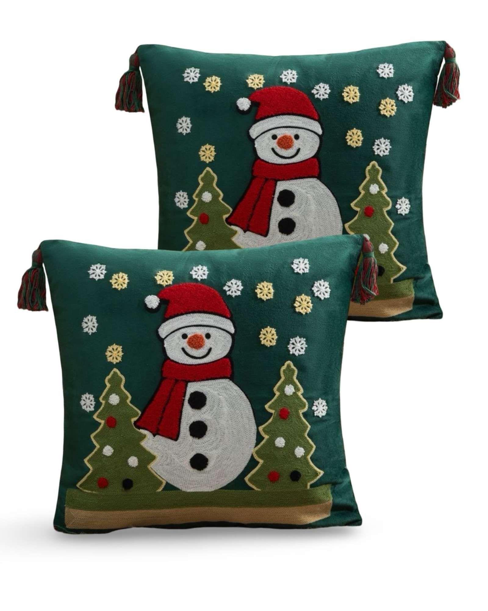 JUEGO DE 2 FUNDAS DE COJIN PARA NAVIDAD A9-0