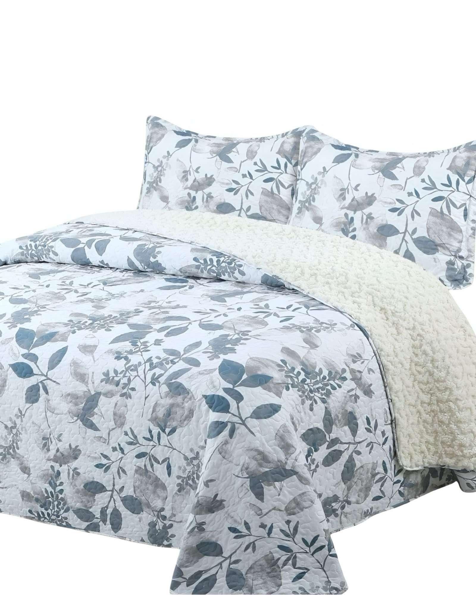CUBRECAMA QUILT con sherpa 2 plaza 230 cm x 250 cm A12-1