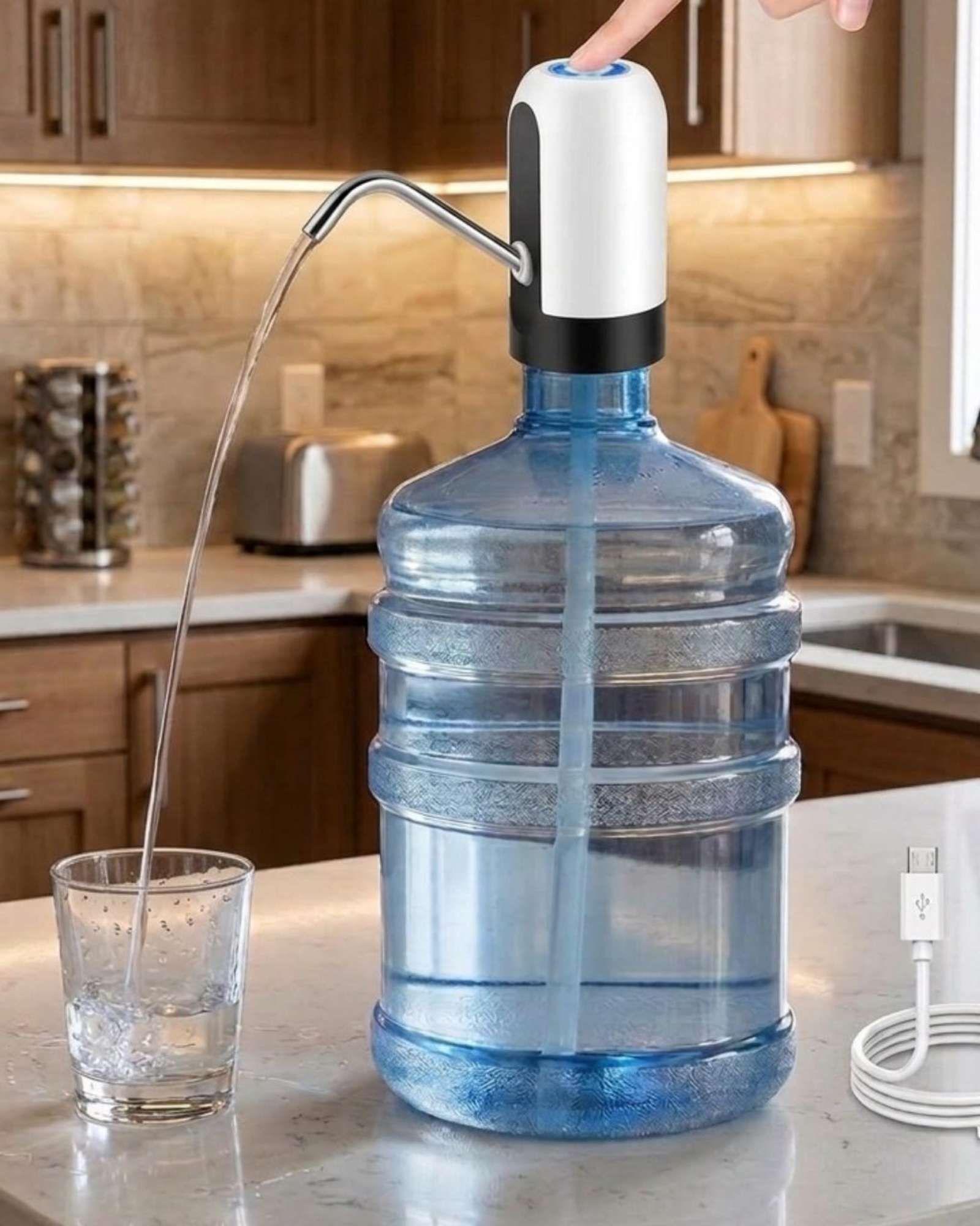 Dispensador de Agua Eléctrico Recargable USB Universal y Portátil-2