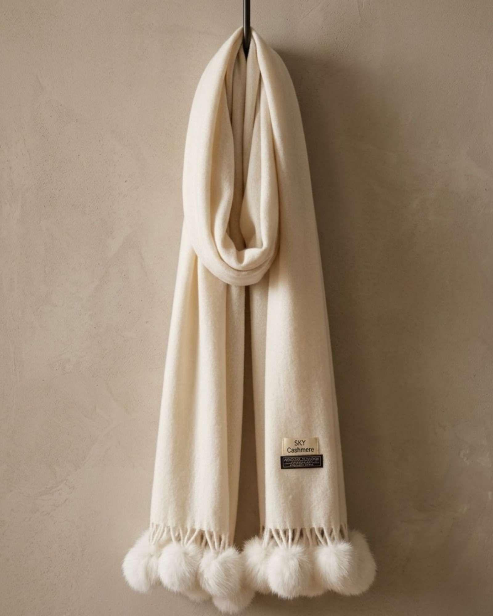 Bufanda Chalón Premium Con Pompones Tacto Cashmere02-2