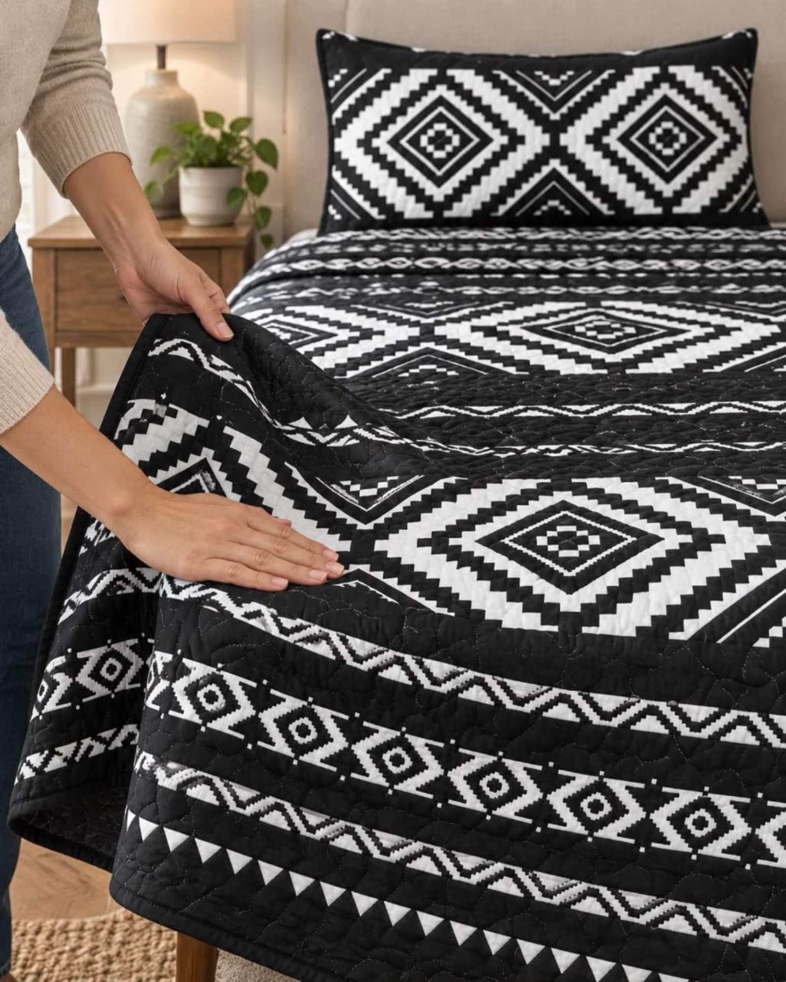 Cubrecama Quilt de Plaza y Media Con Funda De Almohada C5-5