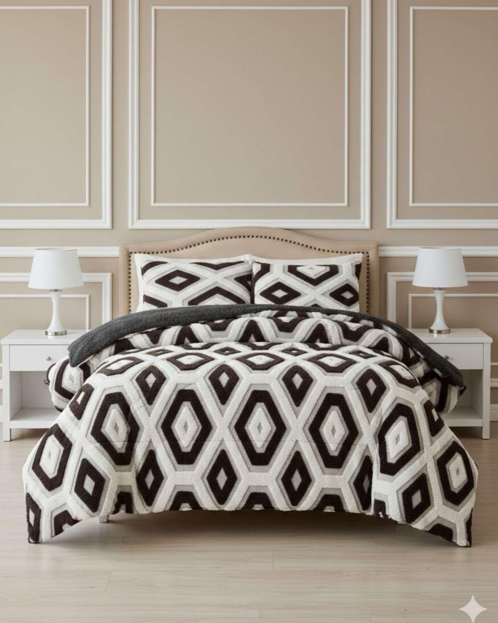 Cubrecama Chiporro Diseño jacquerd Suave y Abrigador 2 Plazas A21-2