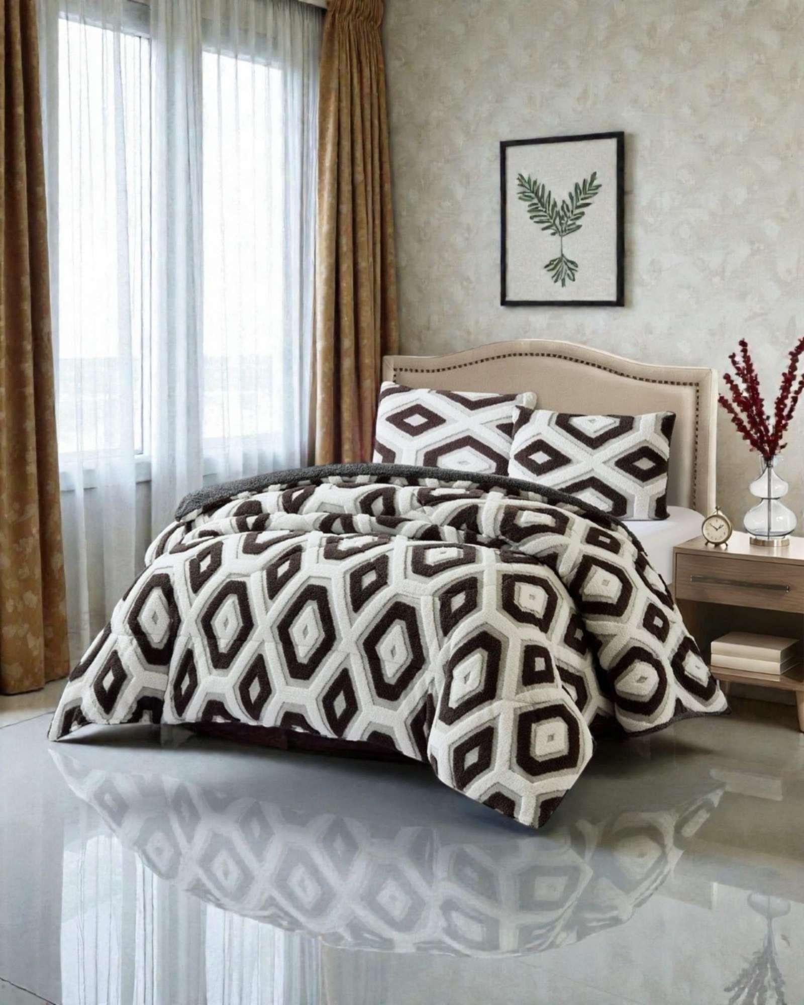 Cubrecama Chiporro Diseño jacquerd Suave y Abrigador 2 Plazas A21-3