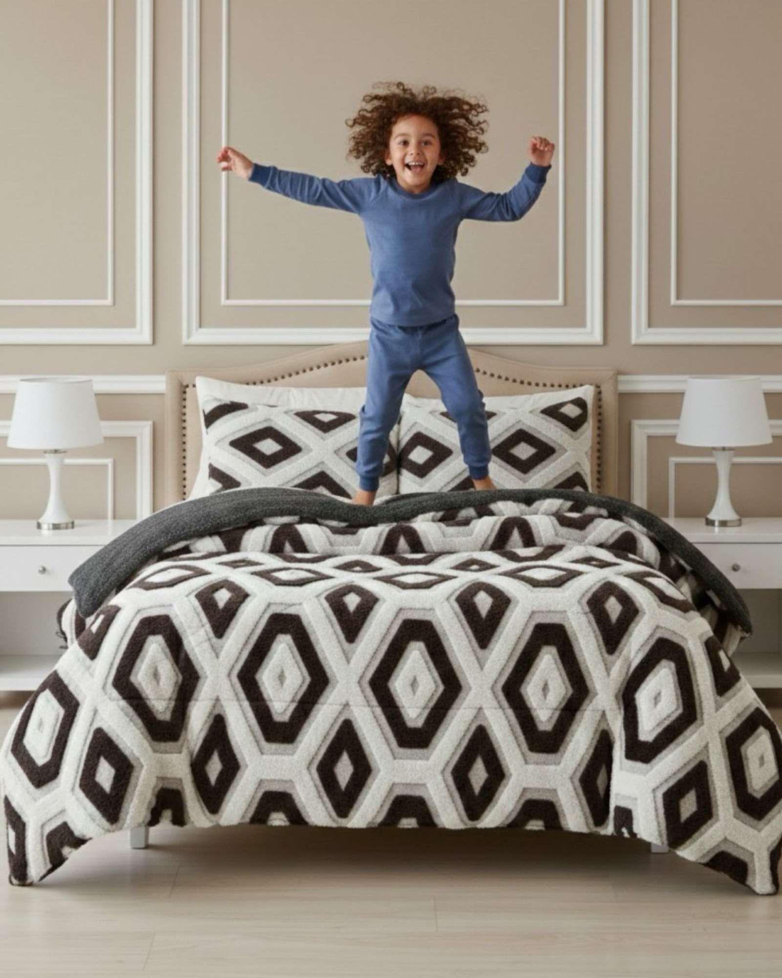 Cubrecama Chiporro Diseño jacquerd Suave y Abrigador 2 Plazas A21-4