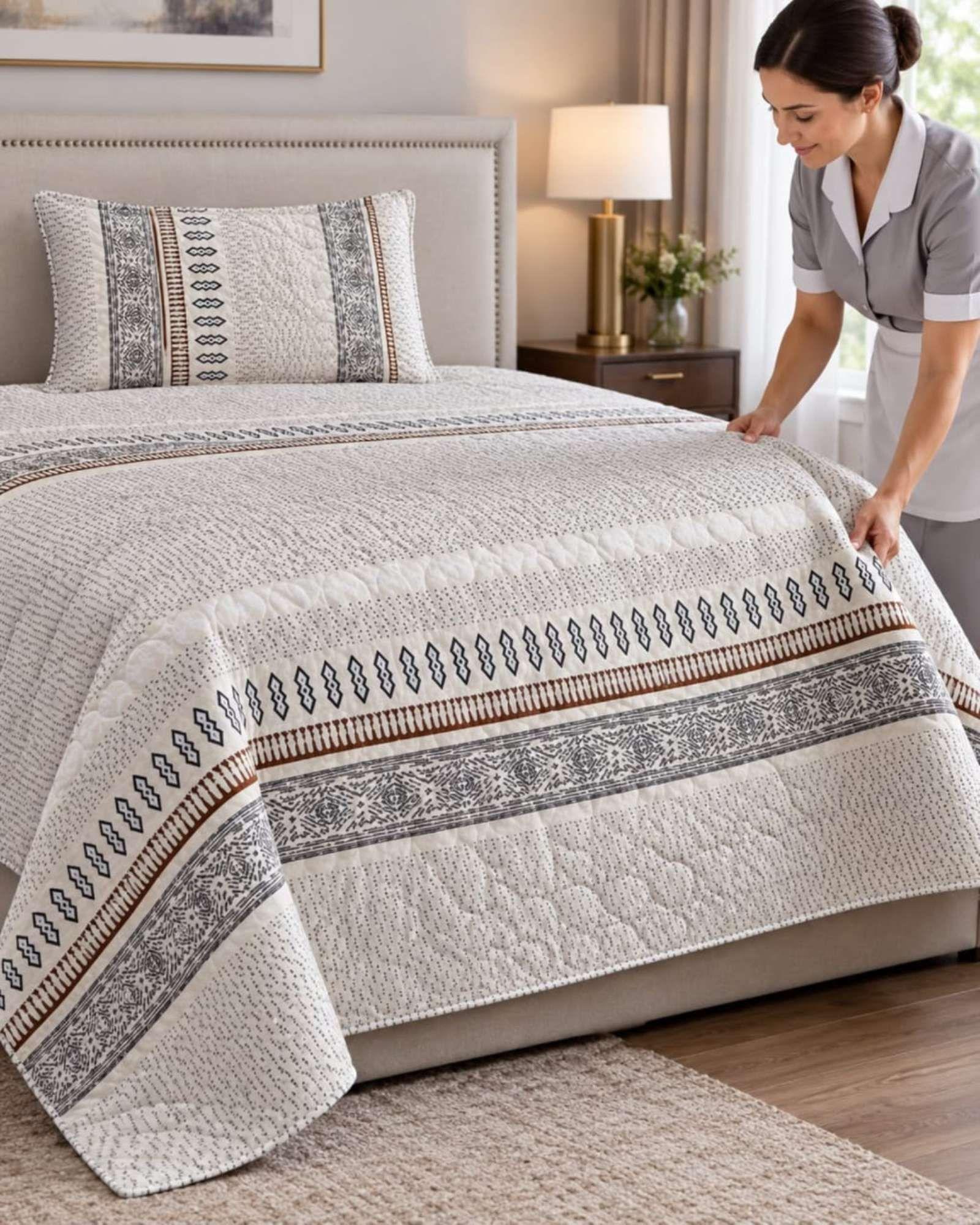 Cubrecama Quilt de Plaza y Media Con Funda De Almohada C14-0