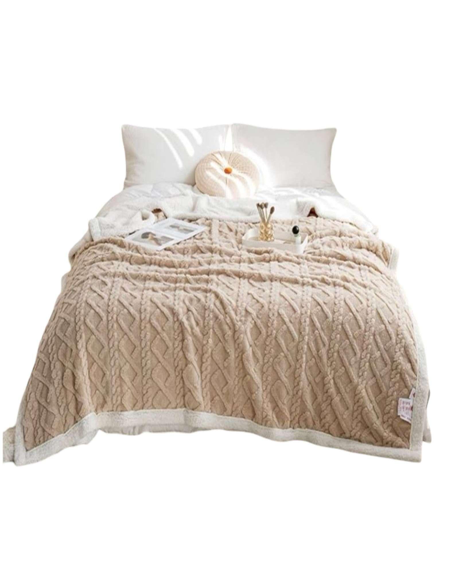 Frazada Invierno Trenzada 2 Plazas 230x200 cm 06-2