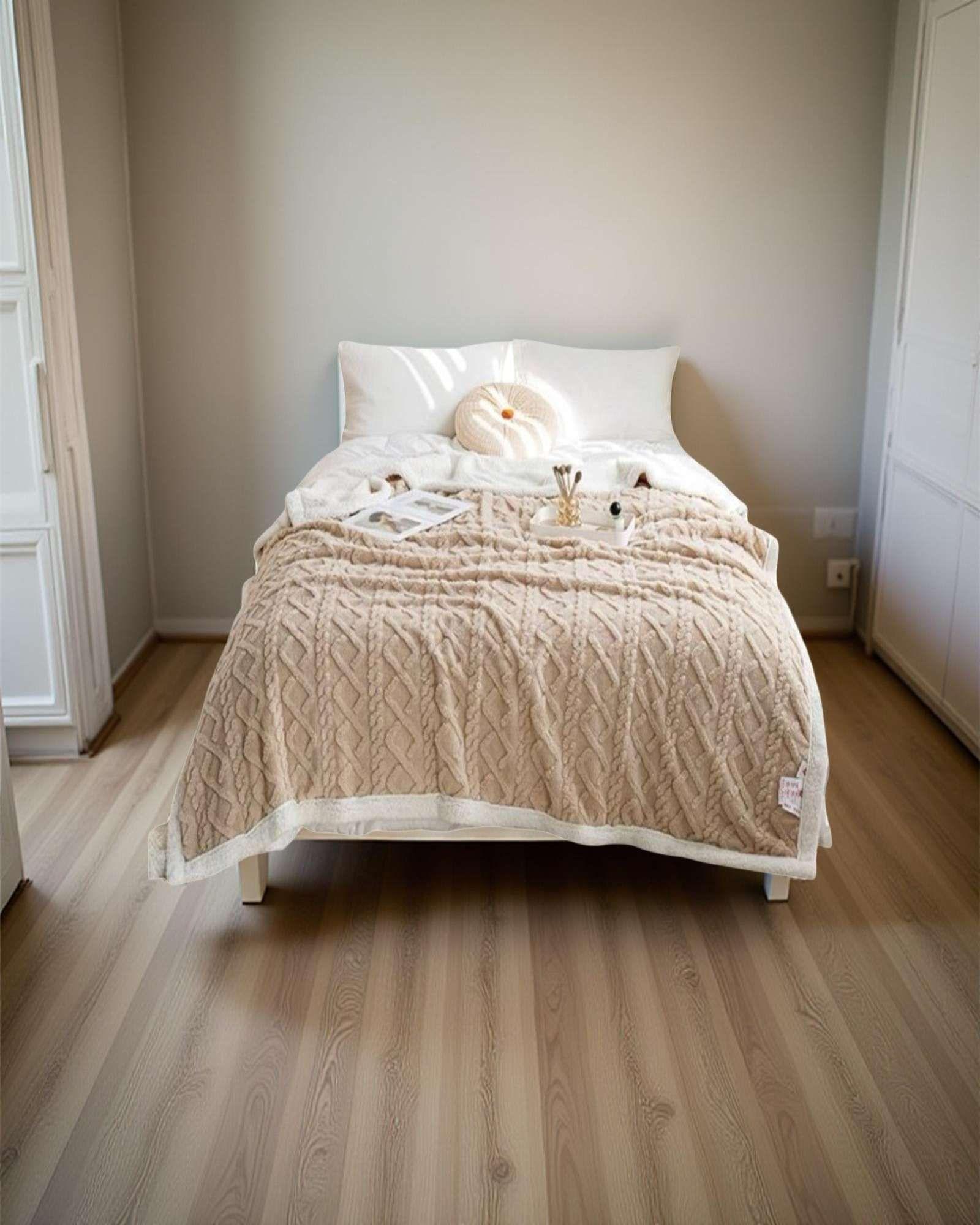 Frazada Invierno Trenzada 2 Plazas 230x200 cm 06-3