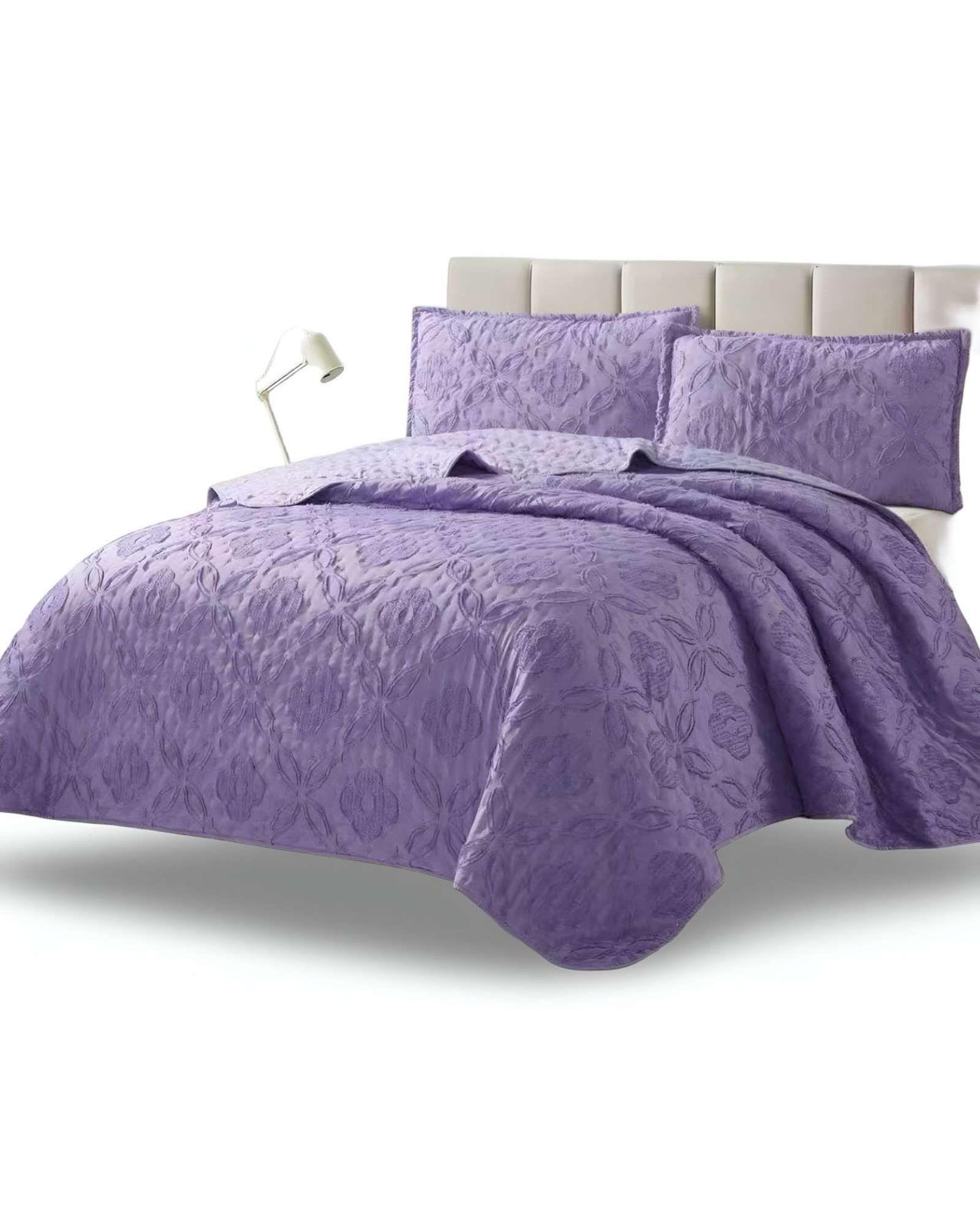 CUBRECAMA QUILT DELGADO TUFTING DE LUJO SUAVE 2 PLAZAS Q5-1