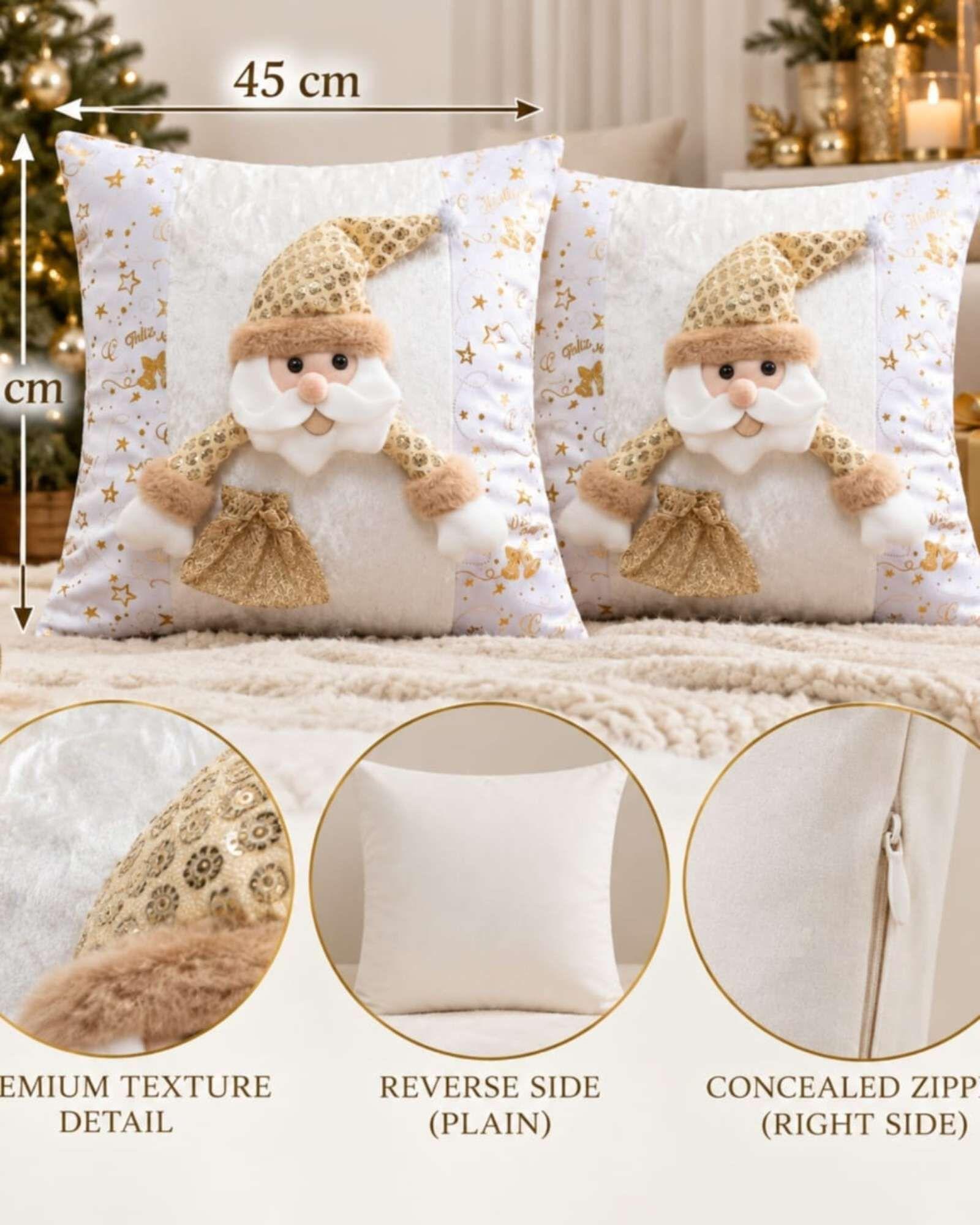 Pack de 2 Fundas para Cojin Navidad  45x45 cm Relieve 3D A4-6