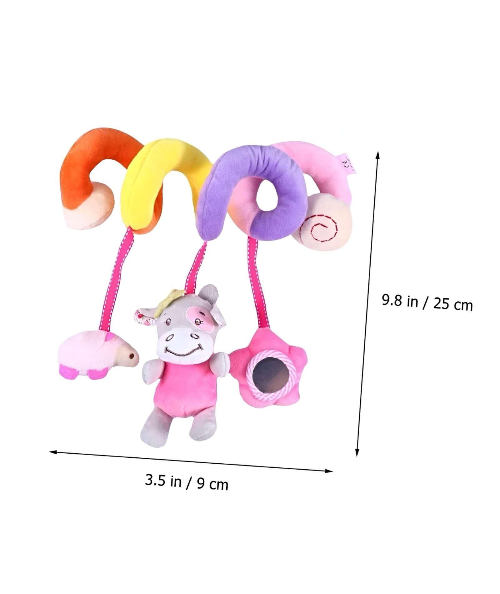 Sonajero espiral colgante para cochecito de bebé diseño vaca -2