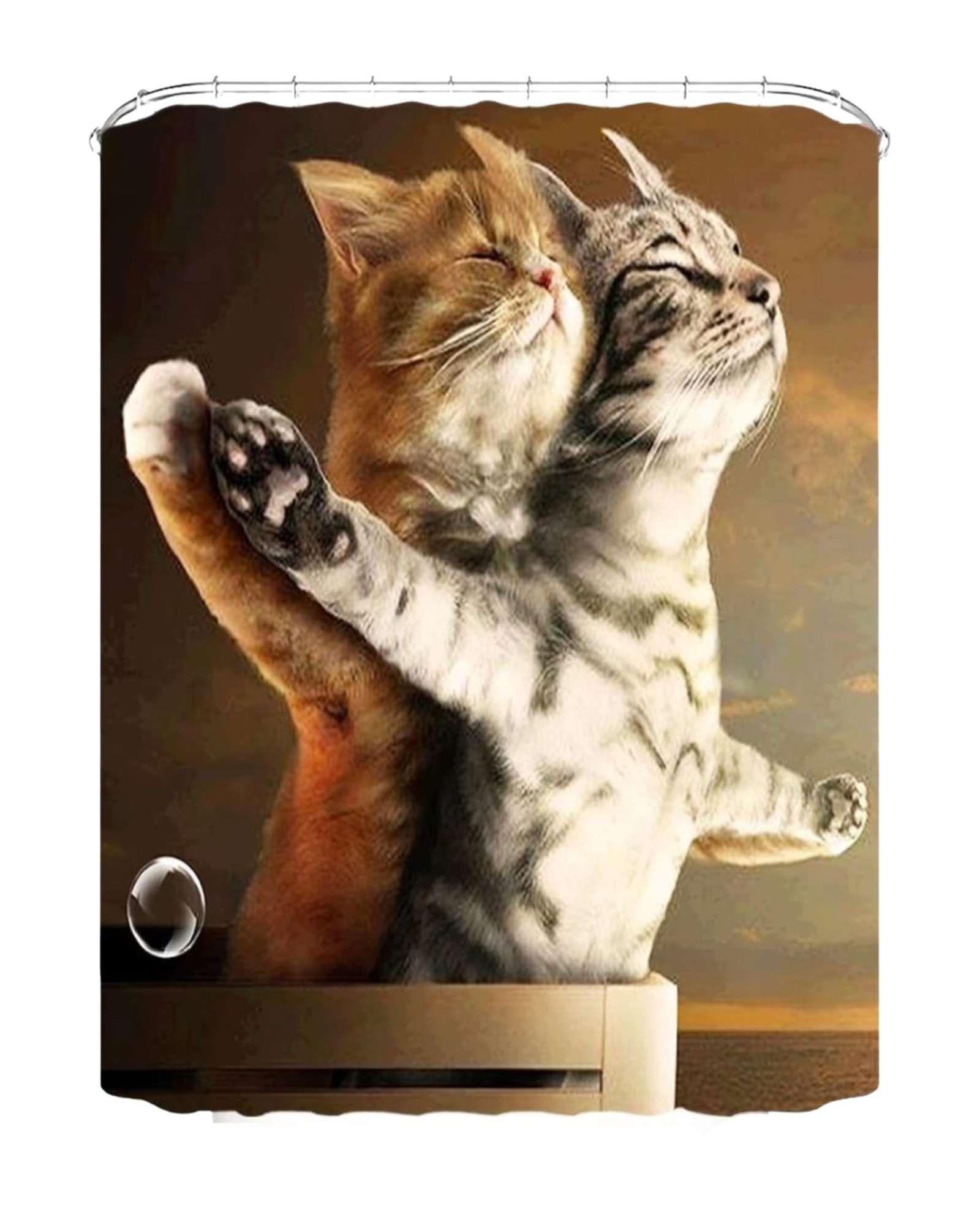 Juego de Cortina de Baño Tela Género + Forro Impermeable T18-4