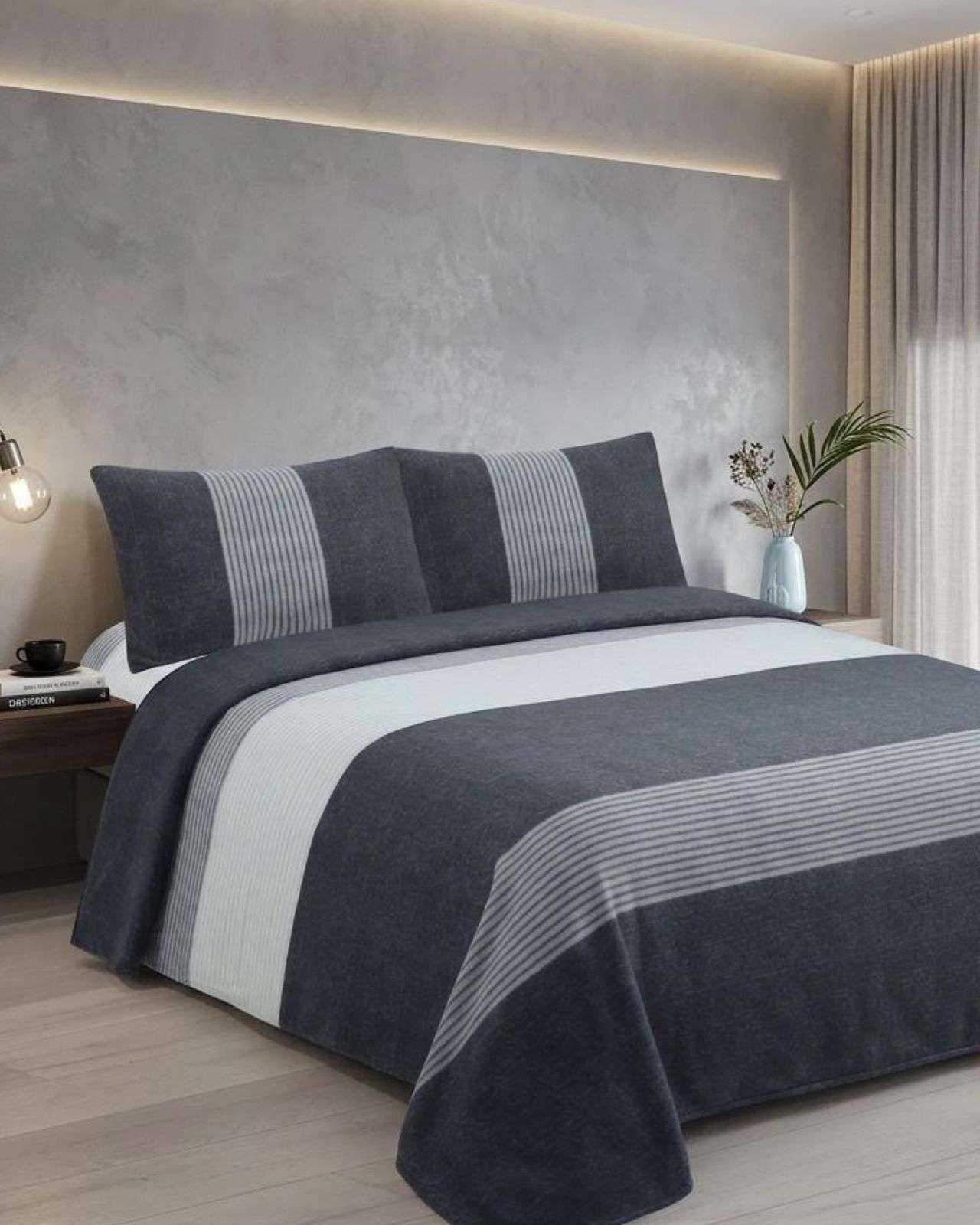 Juego de Sábanas De Polar Térmicas Invierno king Diseño Moderno A6-2