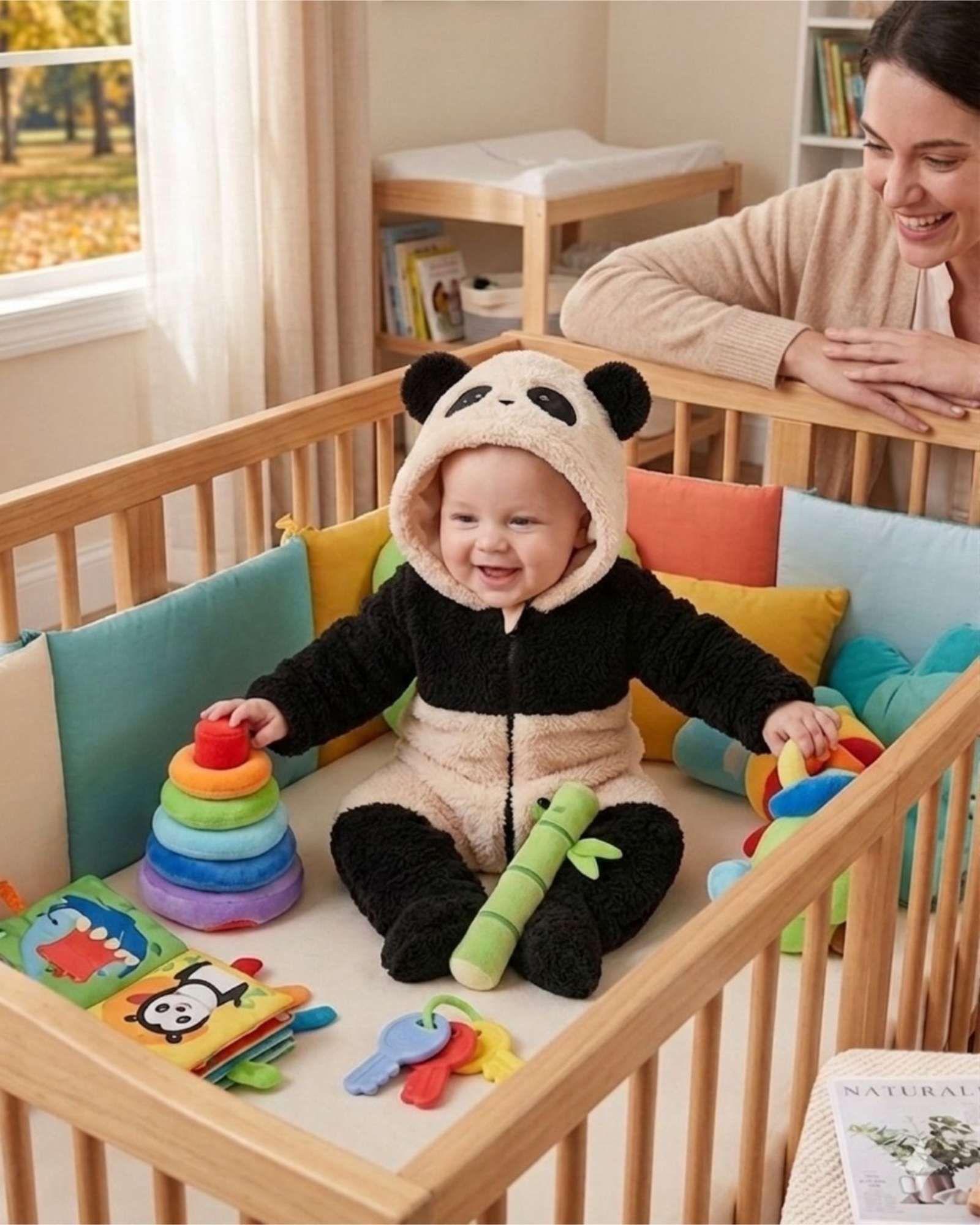 Pijama Osito Peluche Bebé Enterito Térmico Acolchado Invierno-1