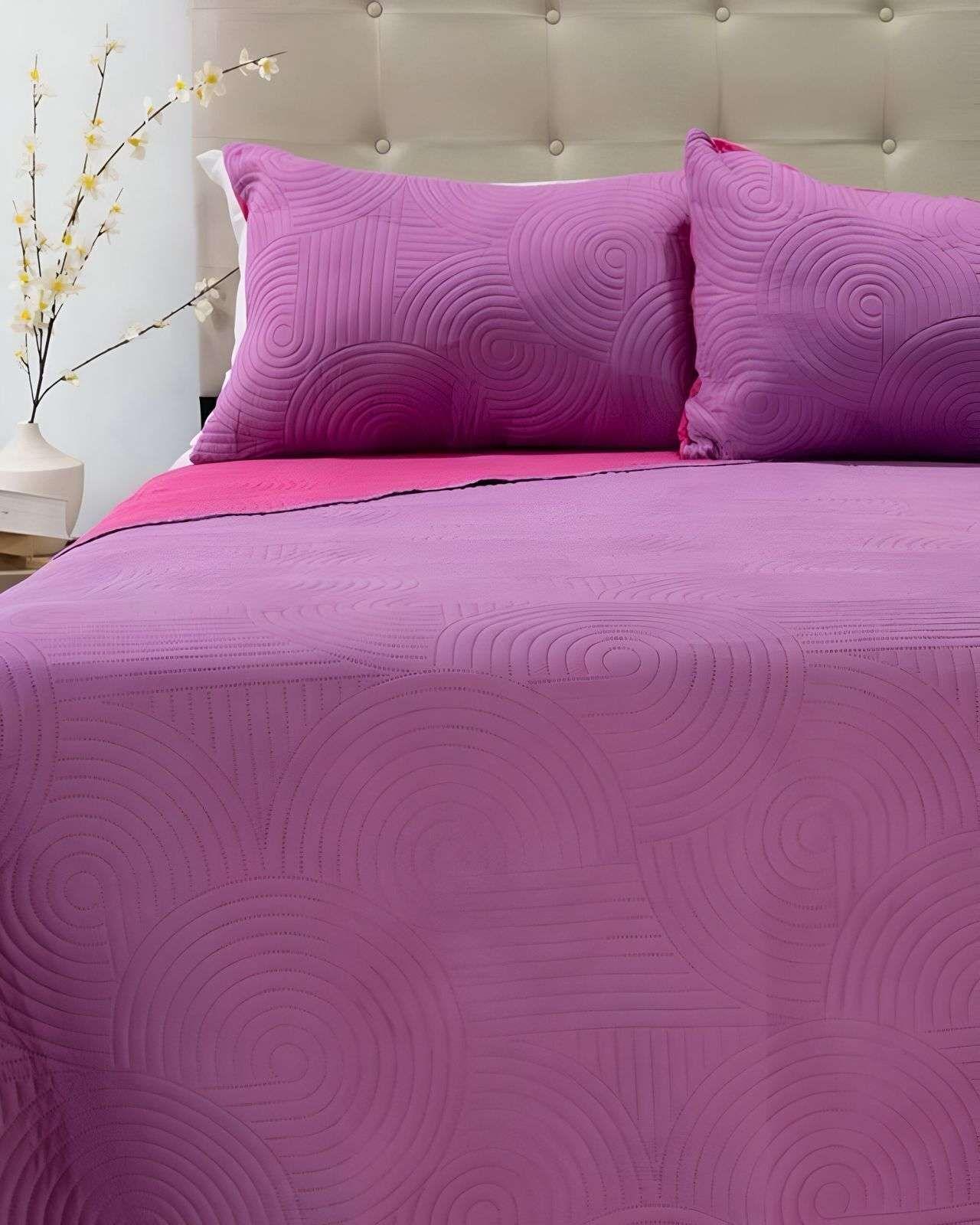 Quilt Cubrecama  Bicolor King Doral MAS 2 ALMOHADAS DE REGALO B97-2