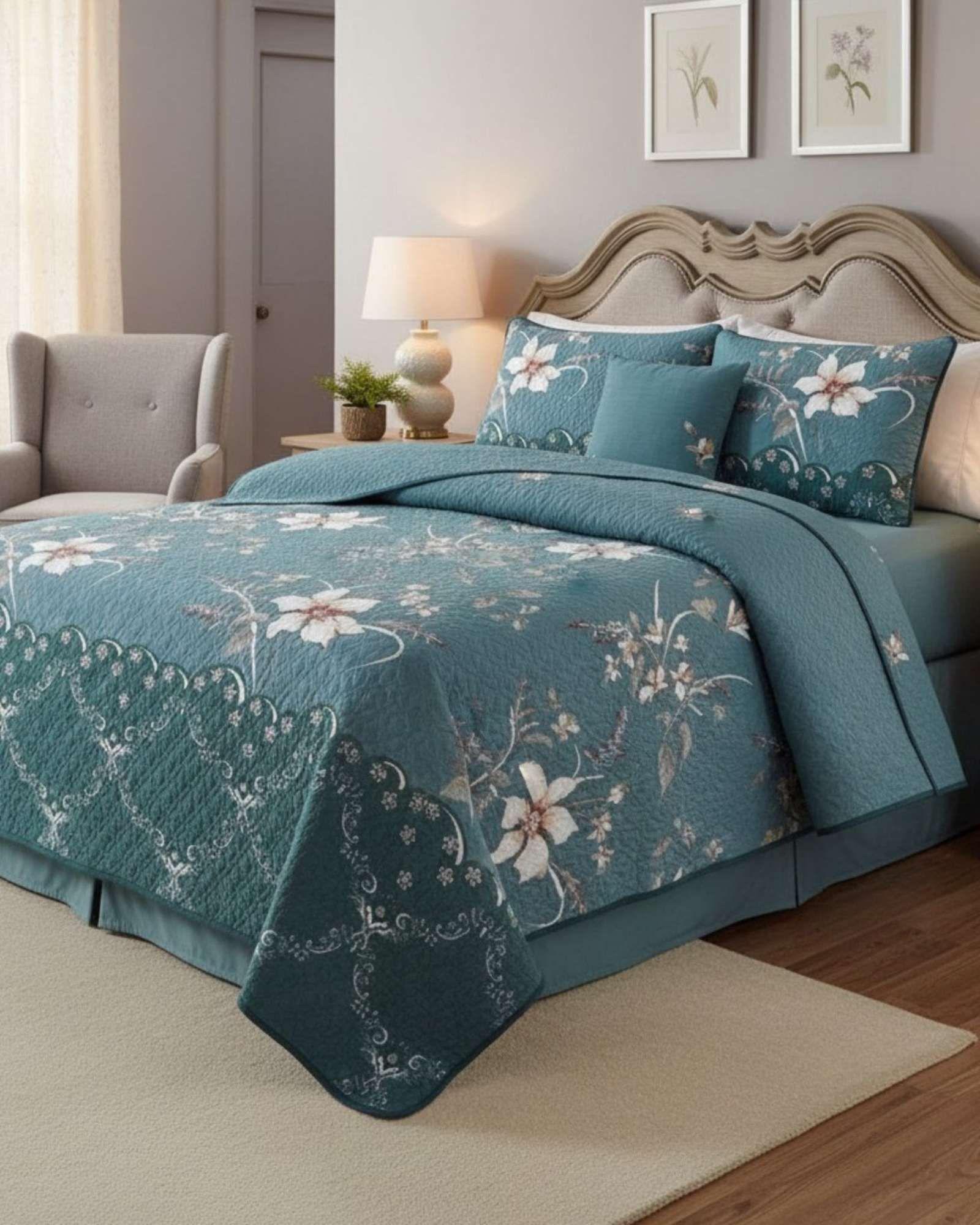 SABANA CON CUBRECAMA DE VERANO 2 PLAZAS + 2 ALMOHADAS s51-0