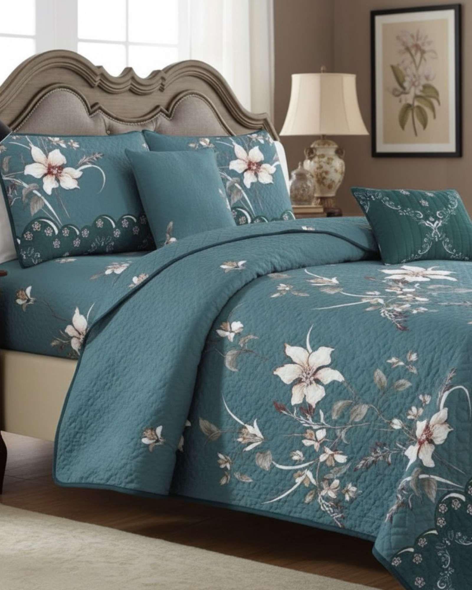 SABANA CON CUBRECAMA DE VERANO 2 PLAZAS + 2 ALMOHADAS s51-1