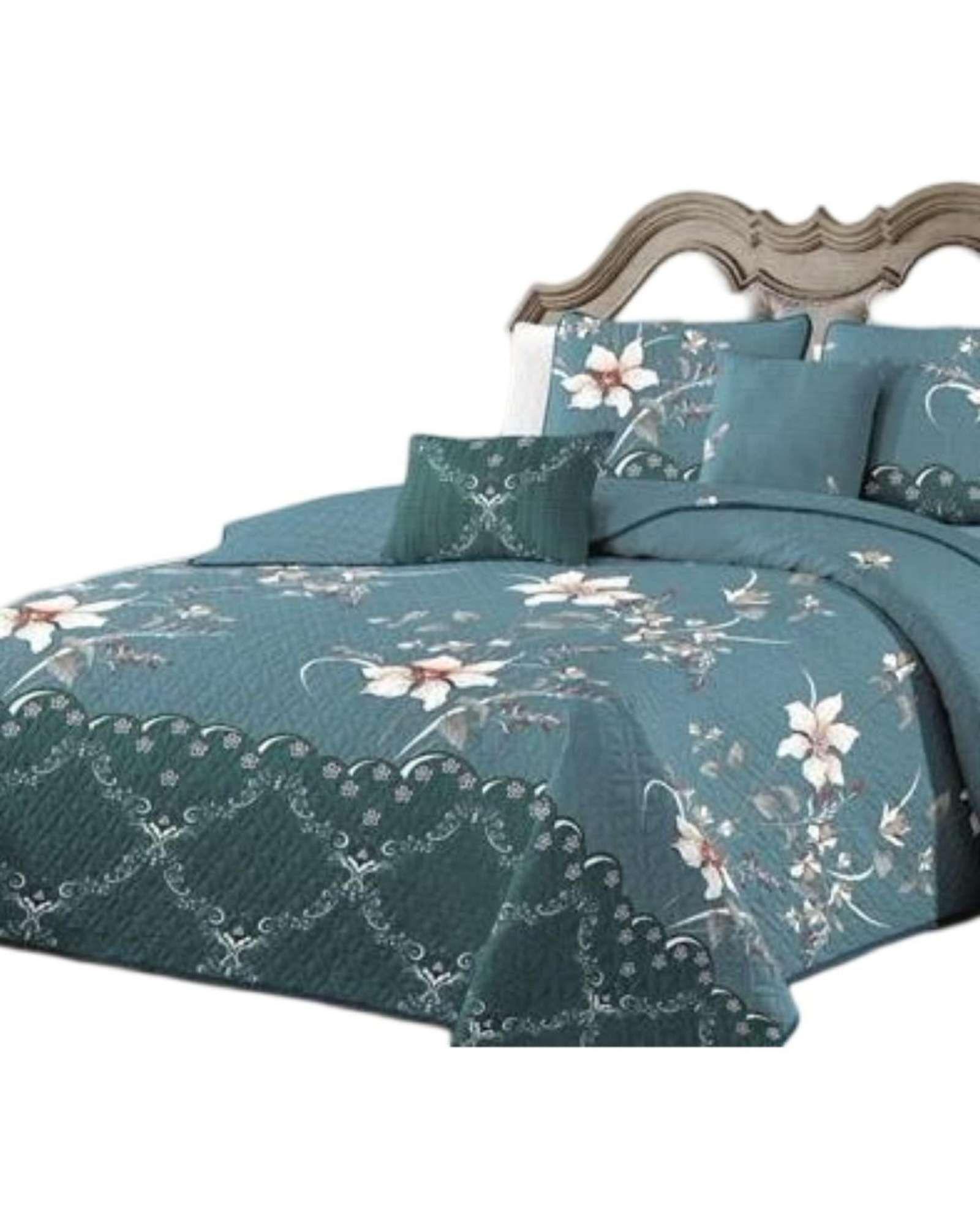 SABANA CON CUBRECAMA DE VERANO 2 PLAZAS + 2 ALMOHADAS s51-4