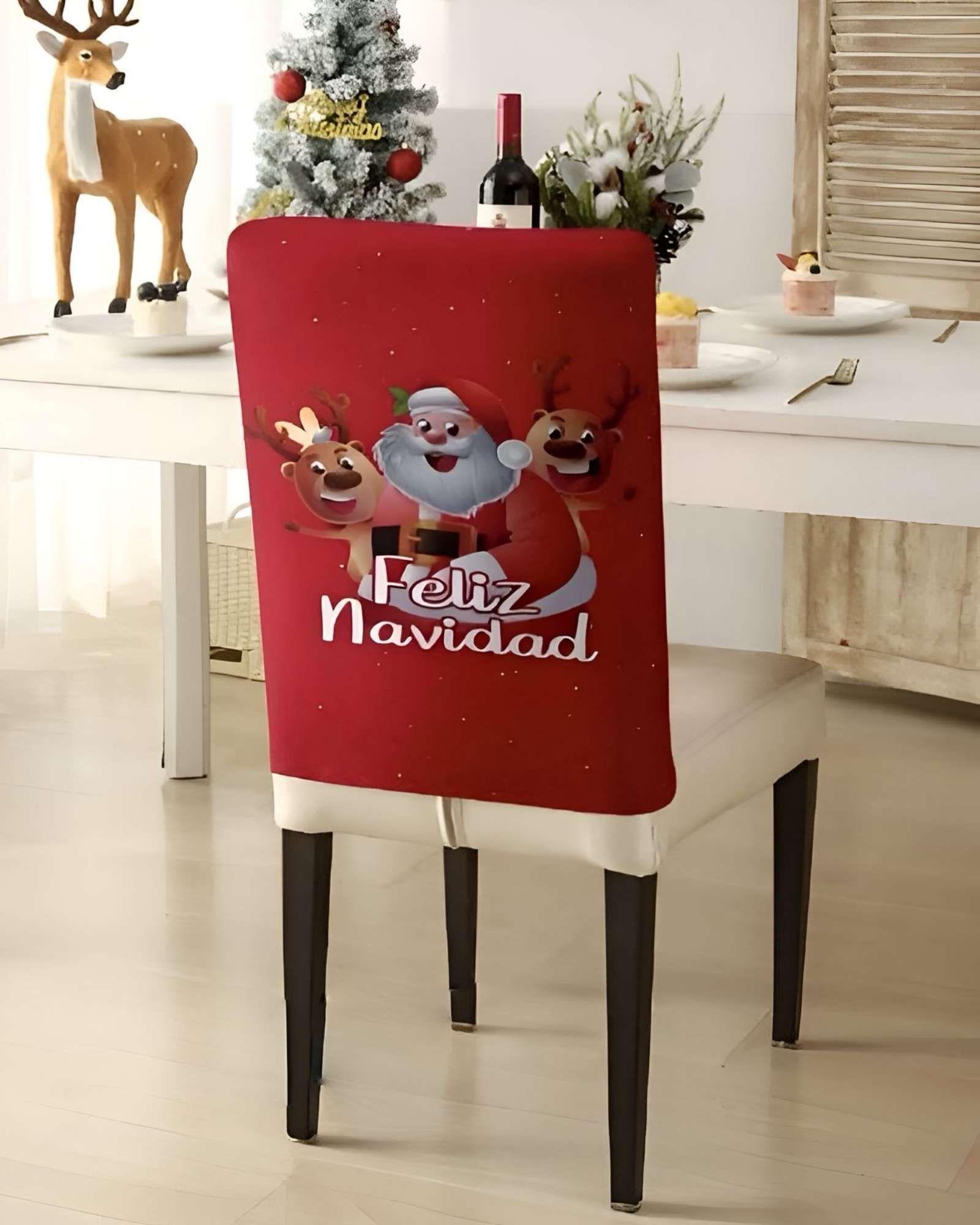 Pack 6 fundas de respaldo de sillas diseño navidad TF22-1