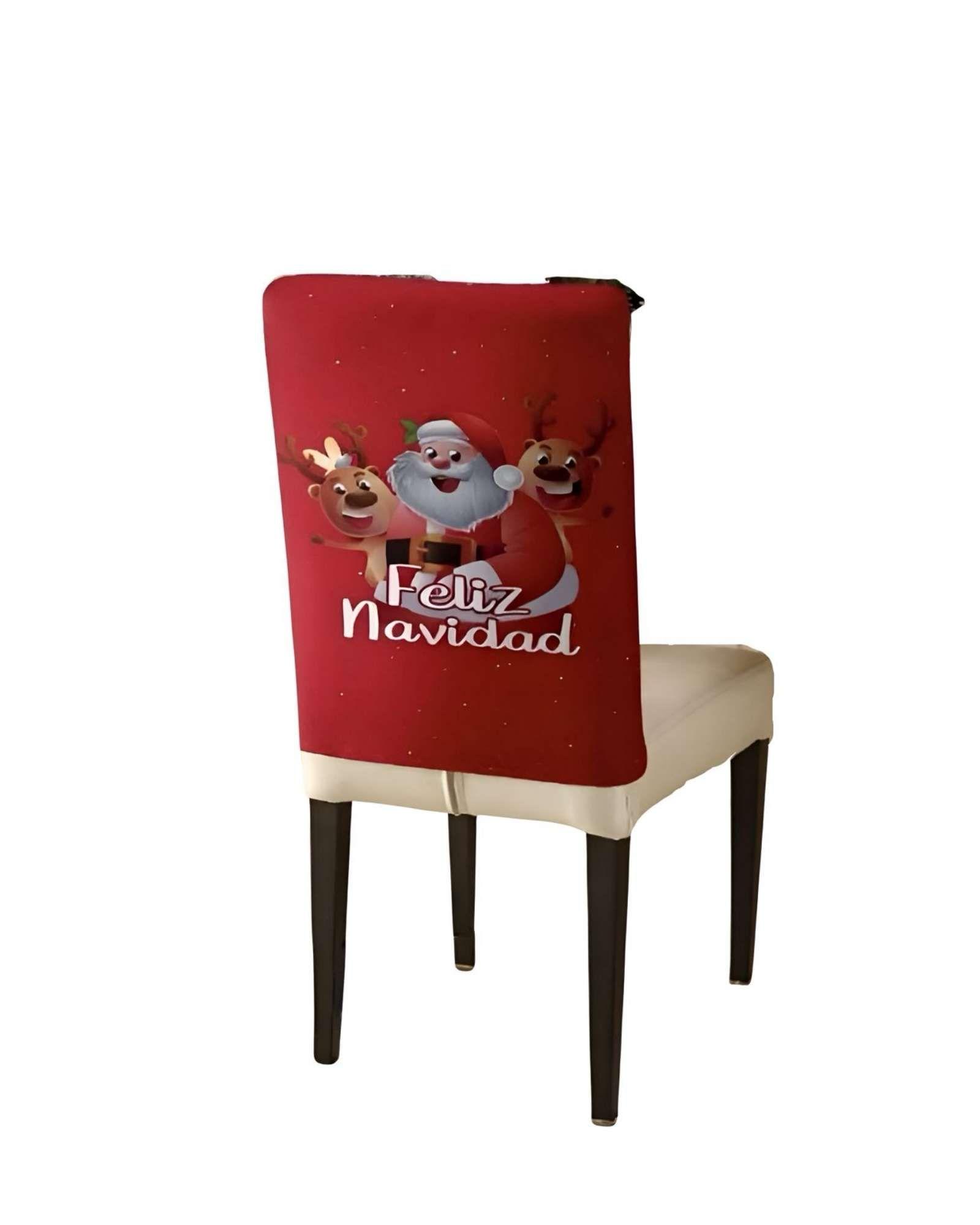 Pack 6 fundas de respaldo de sillas diseño navidad TF22-3