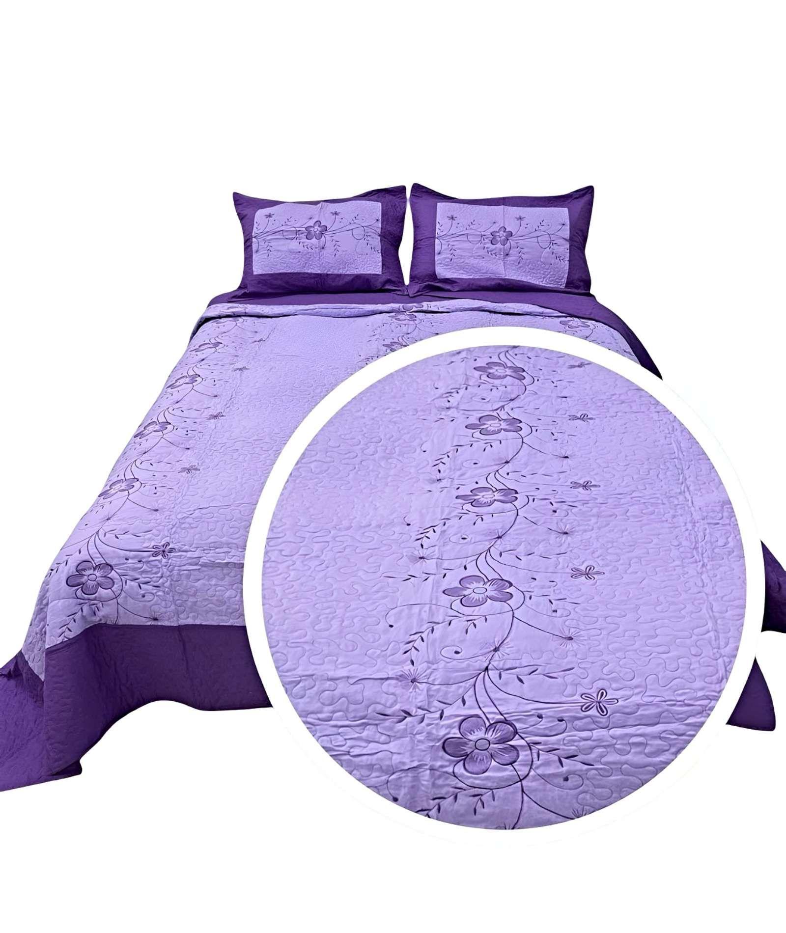 CUBRECAMA QUILT VERANO KING-SUPER KING BORDADO A9-0