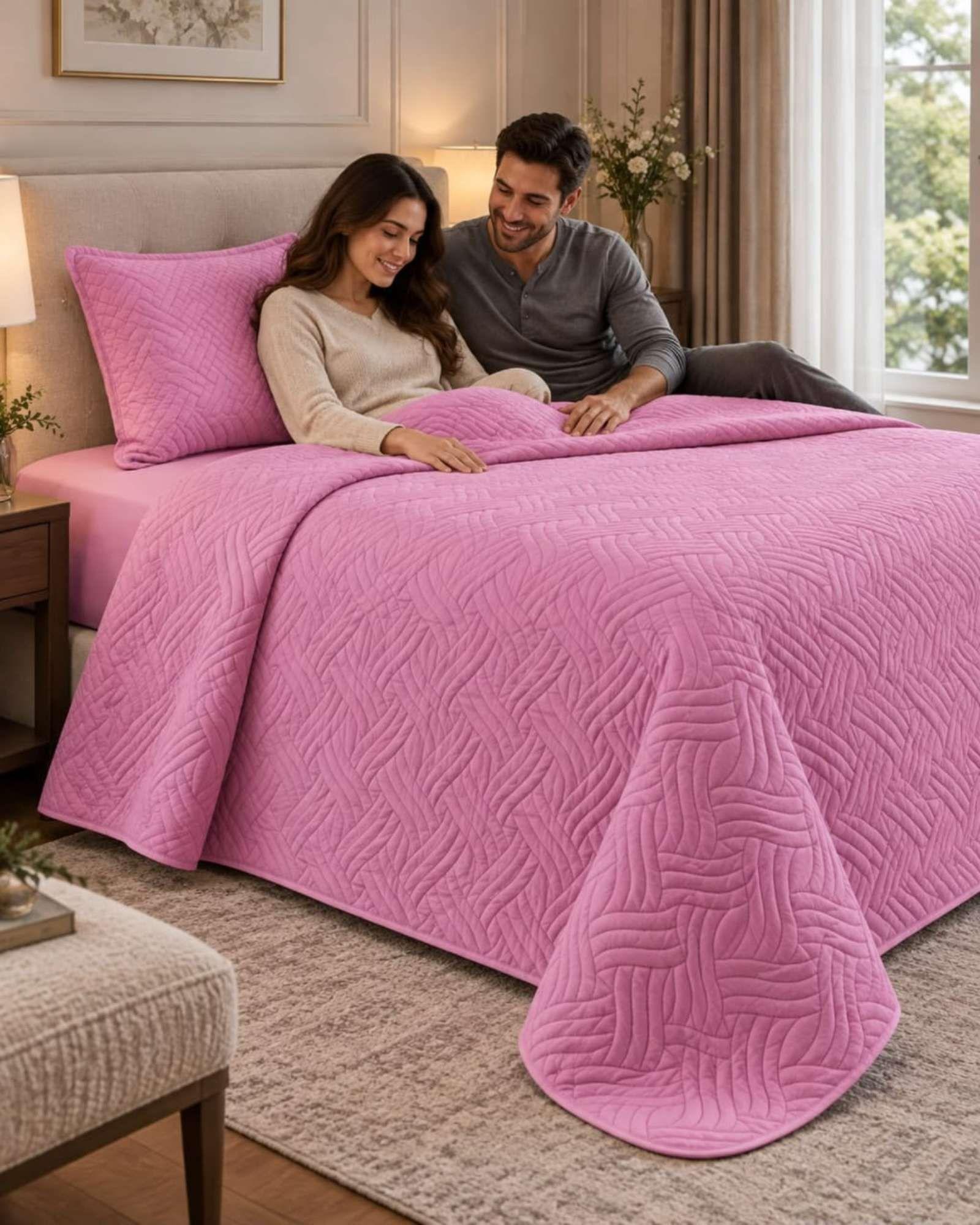 Cubrecama Quilt de Plaza y Media Con Funda De Almohada C20-2