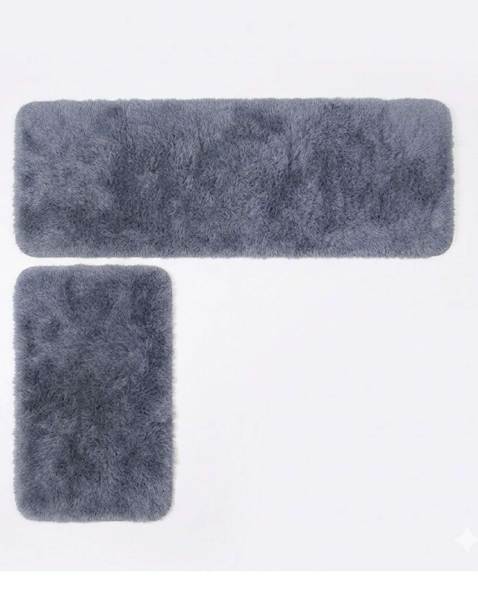 Set de Alfombras de Cocina Peluda Elegante y Funcional-4