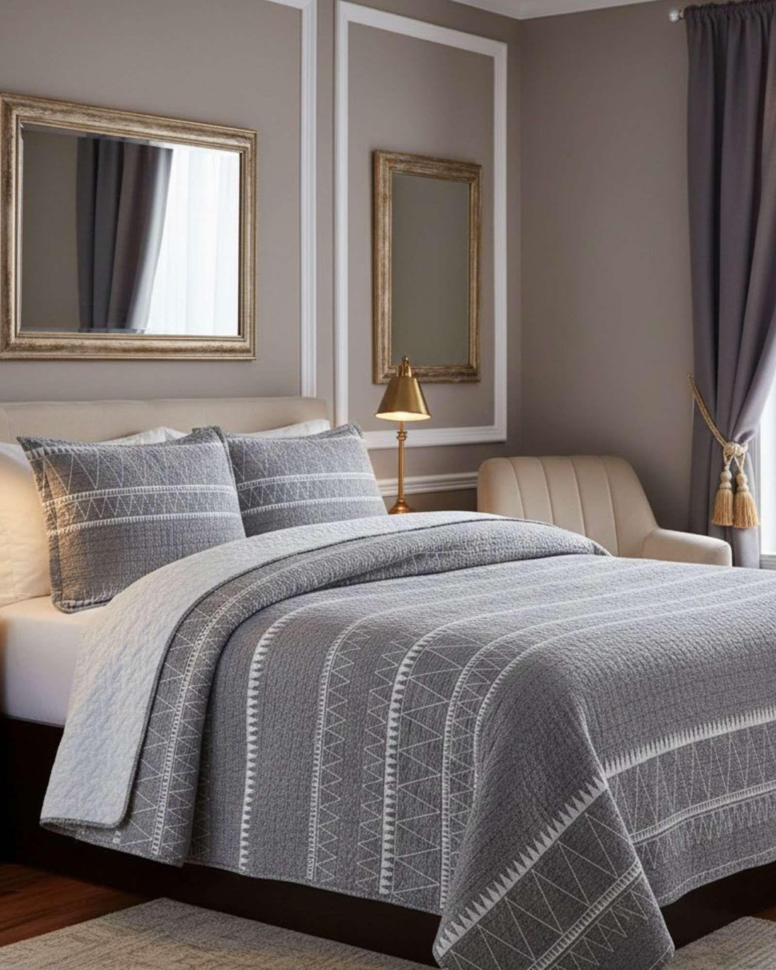 CUBRECAMA QUILT CON SHERPA 2 PLAZA 230 CM X 250 CM B29-3