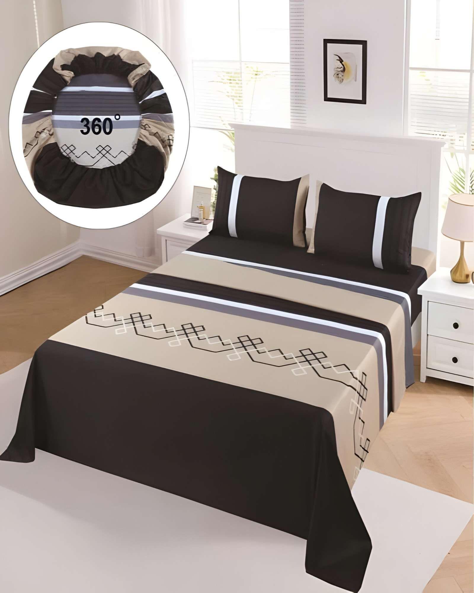 JUEGO DE SABANAS CON DISEÑO PLAZA Y MEDIA NEGRO-2