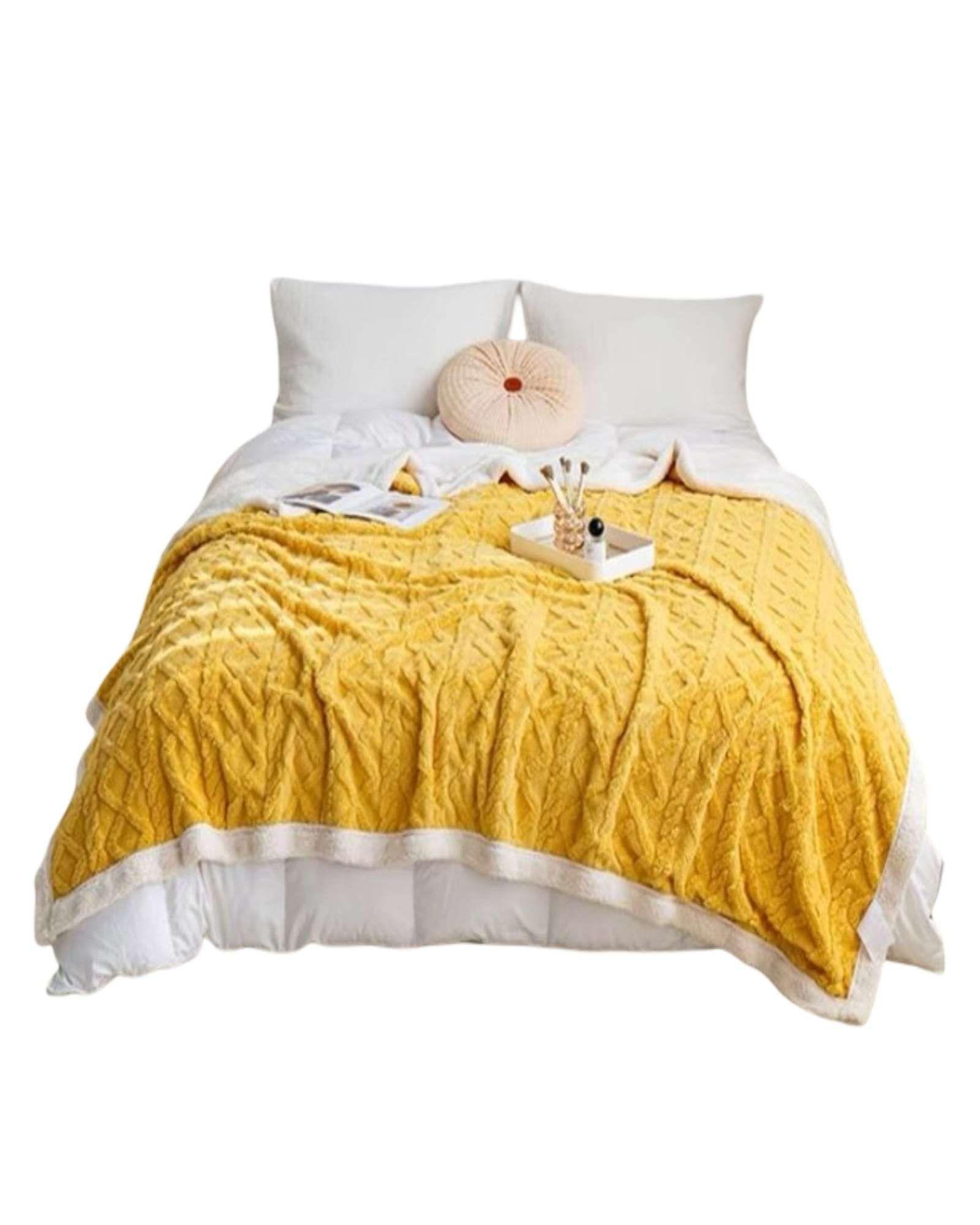 Frazada Invierno Trenzada 2 Plazas 230x200 cm 02-2