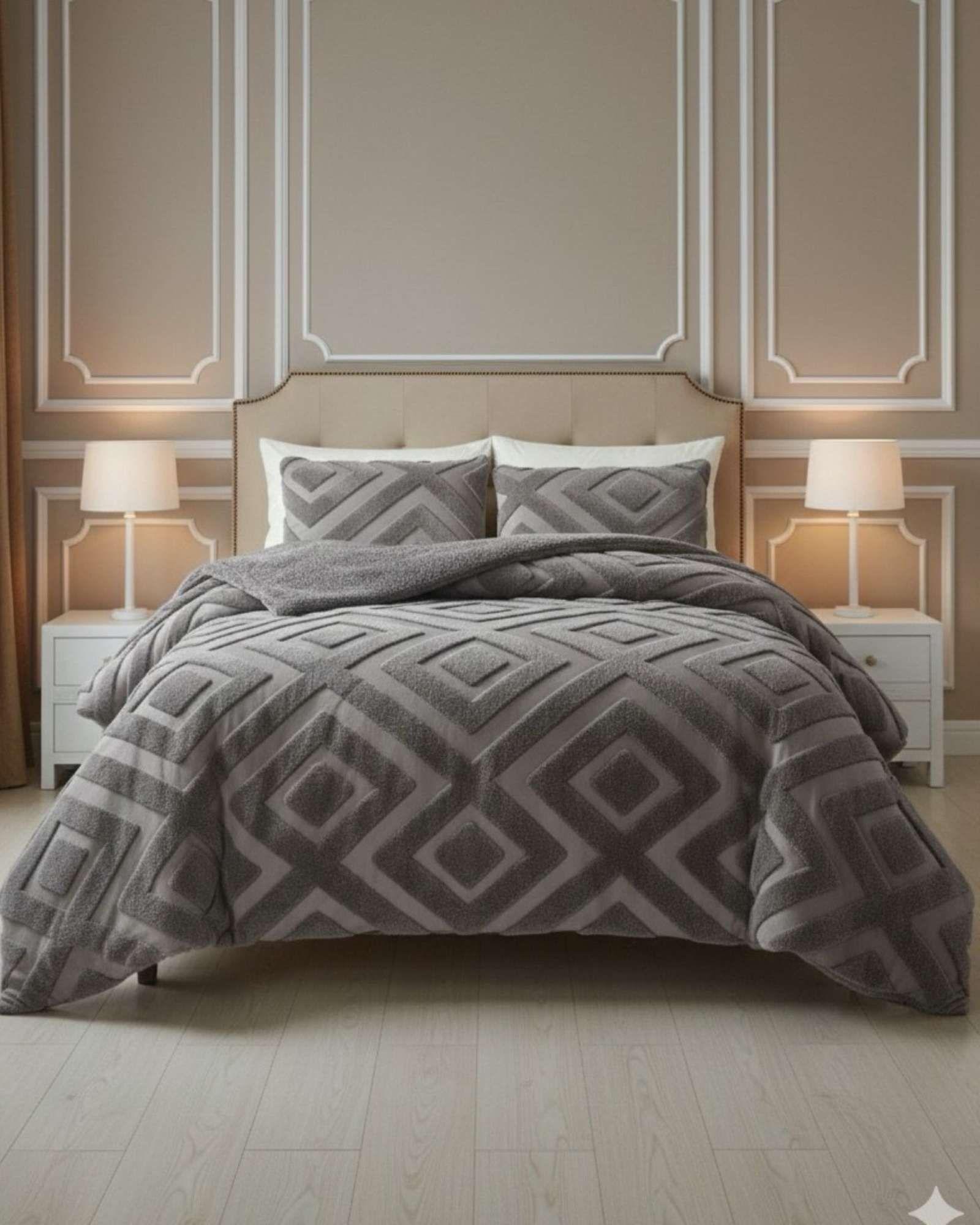 Cubrecama Chiporro Diseño Geometrico Suave y Abrigador 2 Plazas A31-2