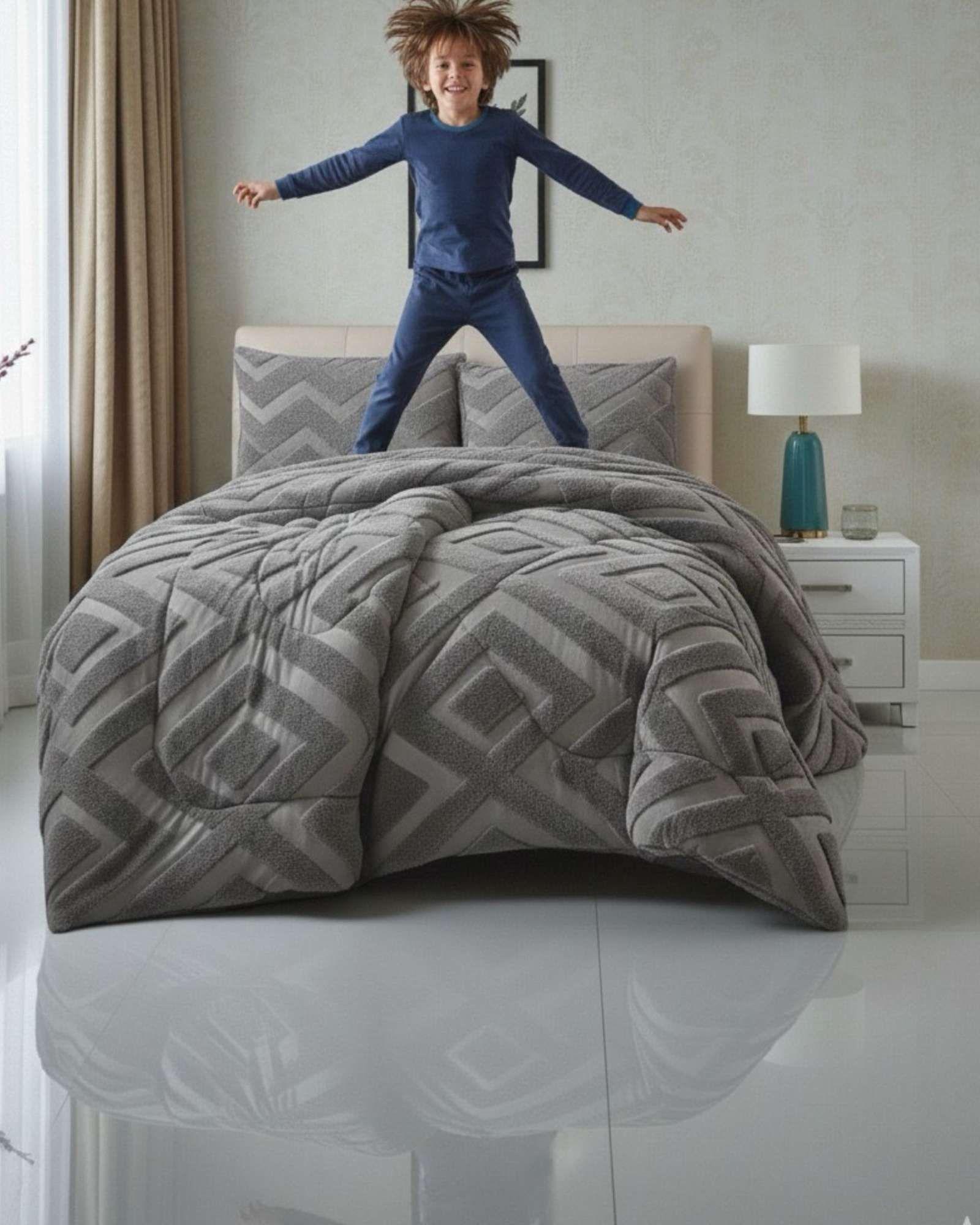 Cubrecama Chiporro Diseño Geometrico Suave y Abrigador 2 Plazas A31-4