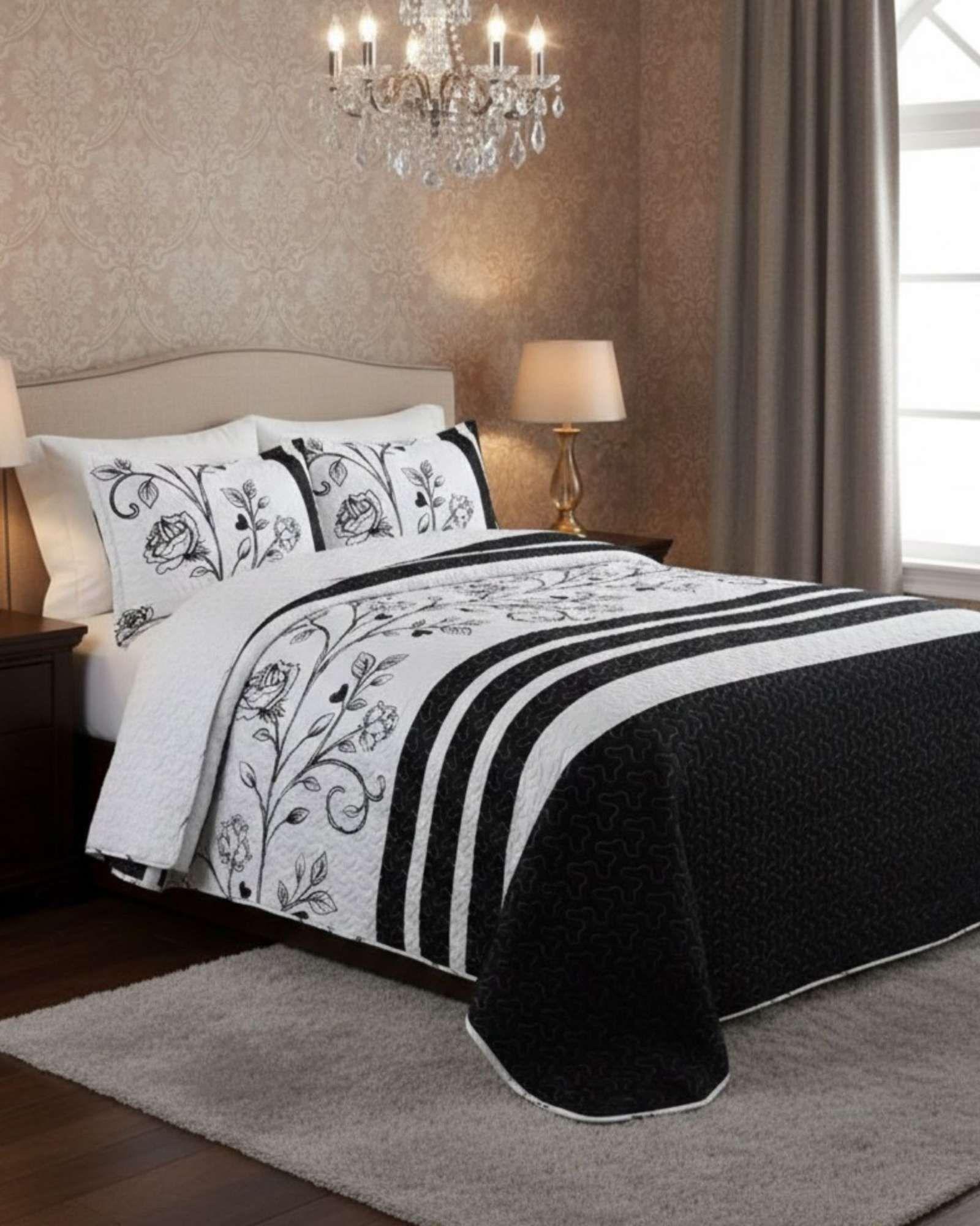 COBERTOR COLCHA QUILT SHERPA KING MEDIDA 250X270 CM C14-3