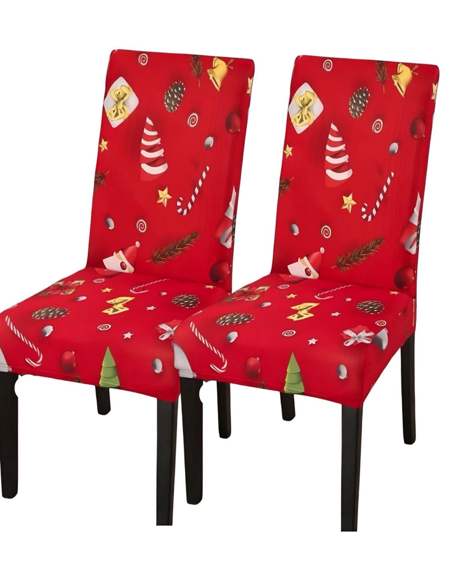 SET DE 6 FUNDAS PARA SILLAS DISEÑO NAVIDAD R11-2